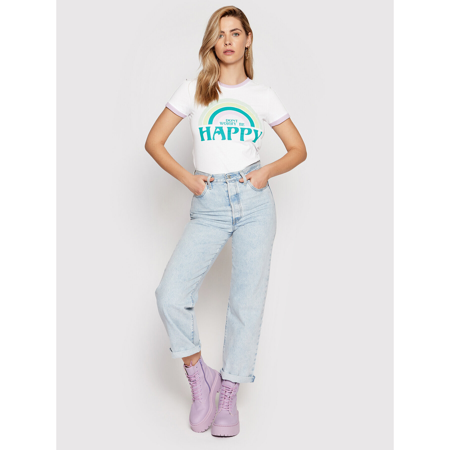 Brave Soul Тишърт LTS-544JULIET Бял Regular Fit - Pepit.bg