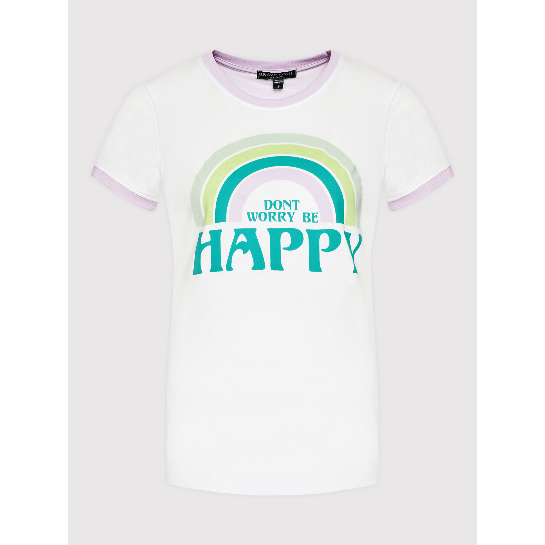Brave Soul Тишърт LTS-544JULIET Бял Regular Fit - Pepit.bg