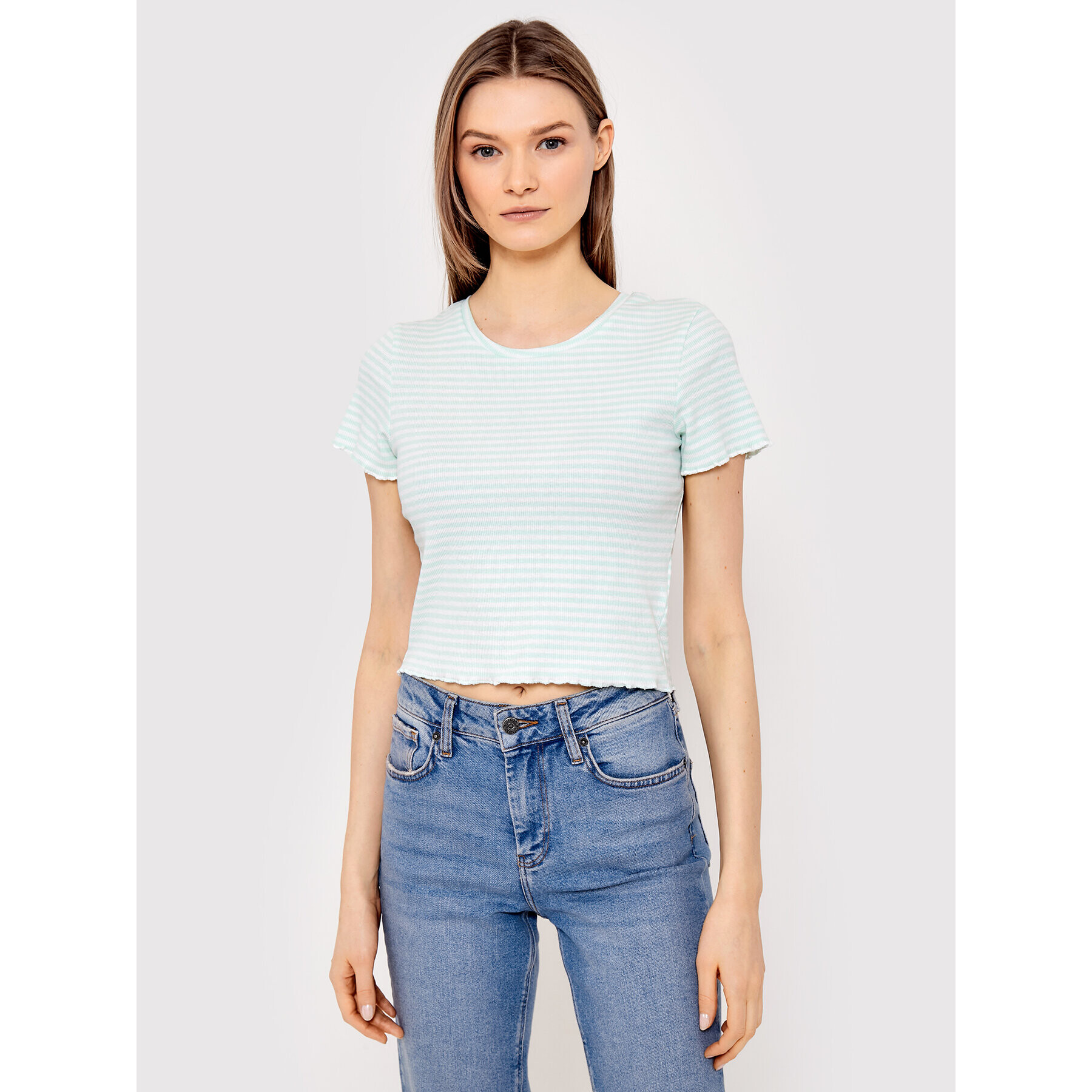 Brave Soul Тишърт LTS-69SADIE Зелен Slim Fit - Pepit.bg