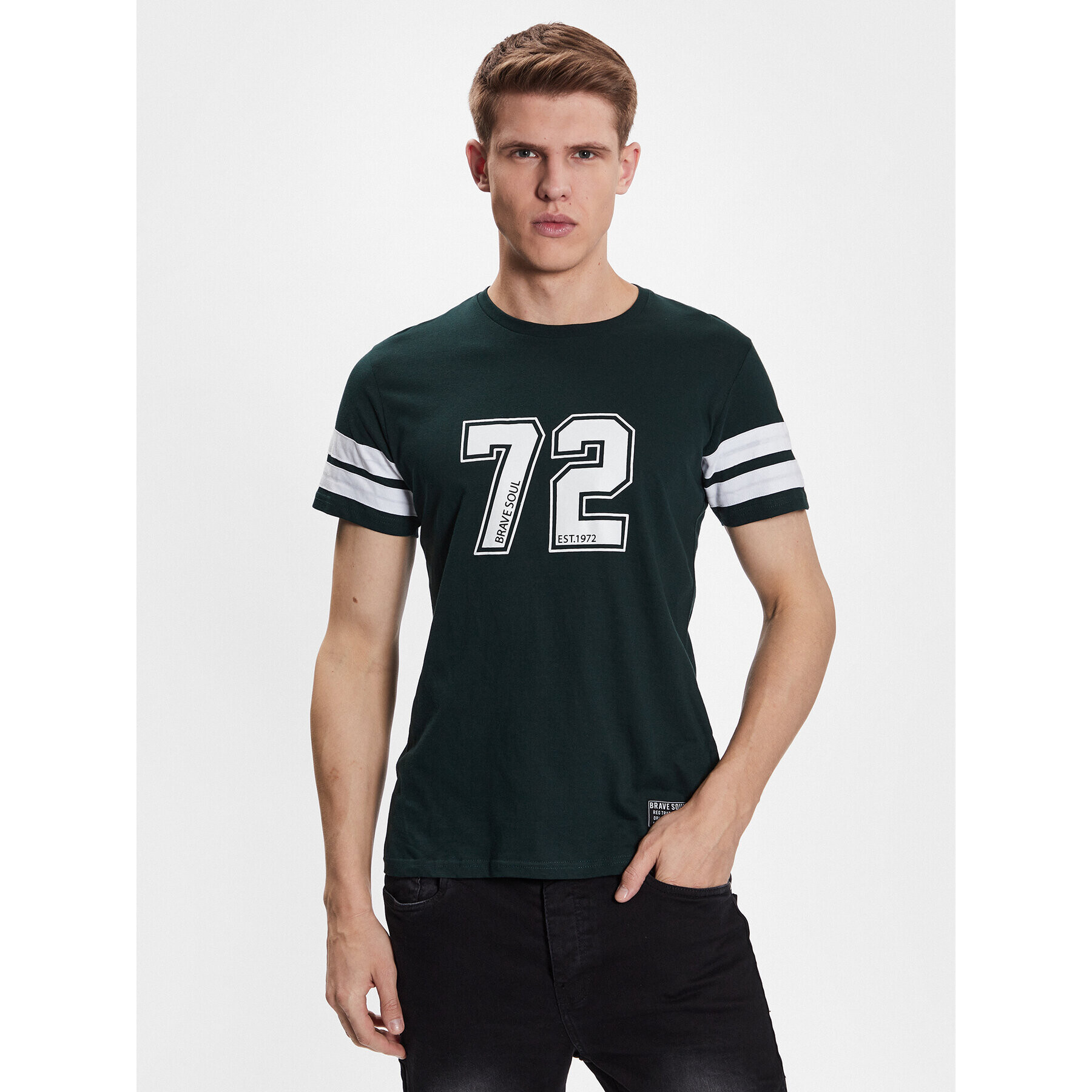 Brave Soul Тишърт MTS-149ALFARO Зелен Regular Fit - Pepit.bg