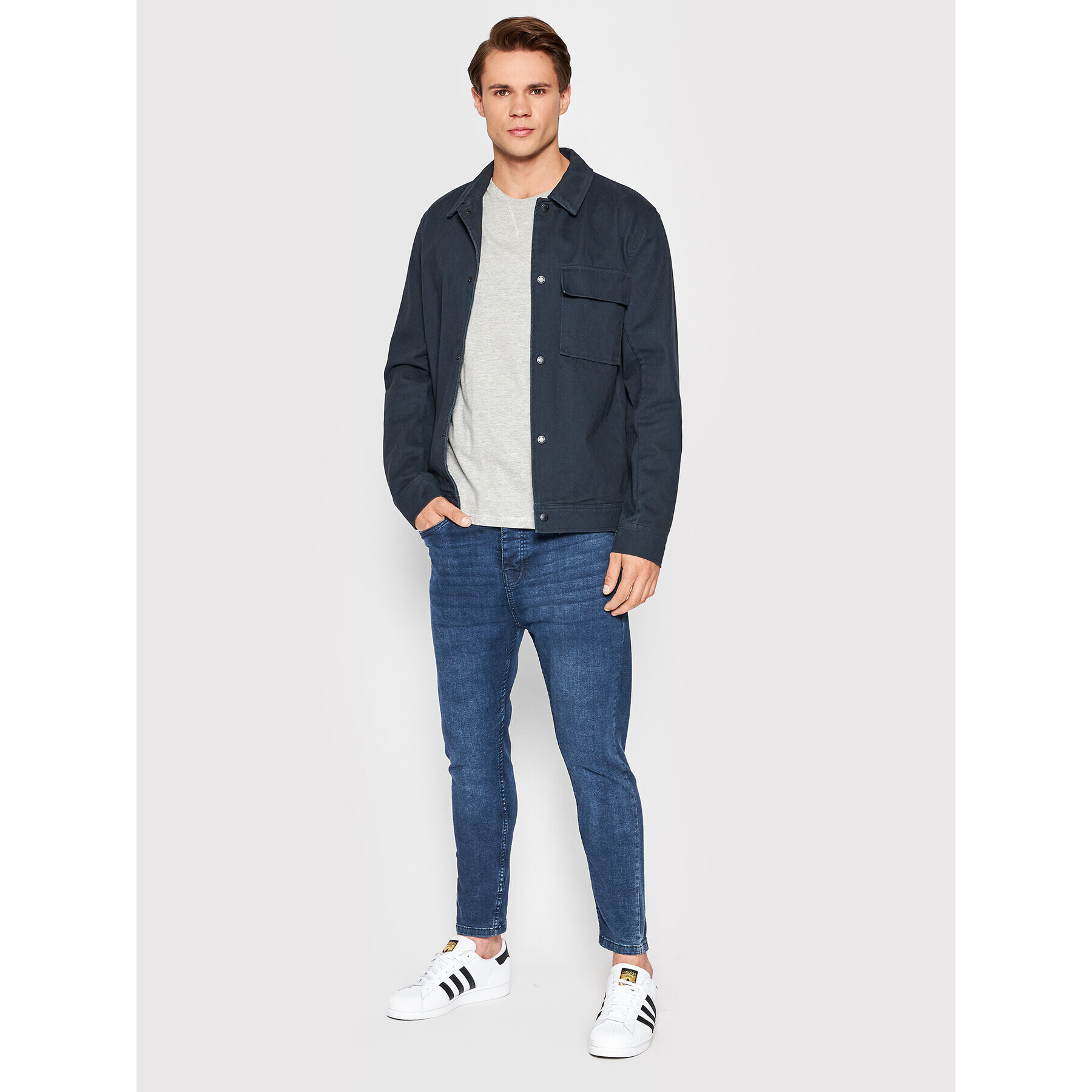 Brave Soul Тишърт MTS-149ARKHAMP Сив Regular Fit - Pepit.bg
