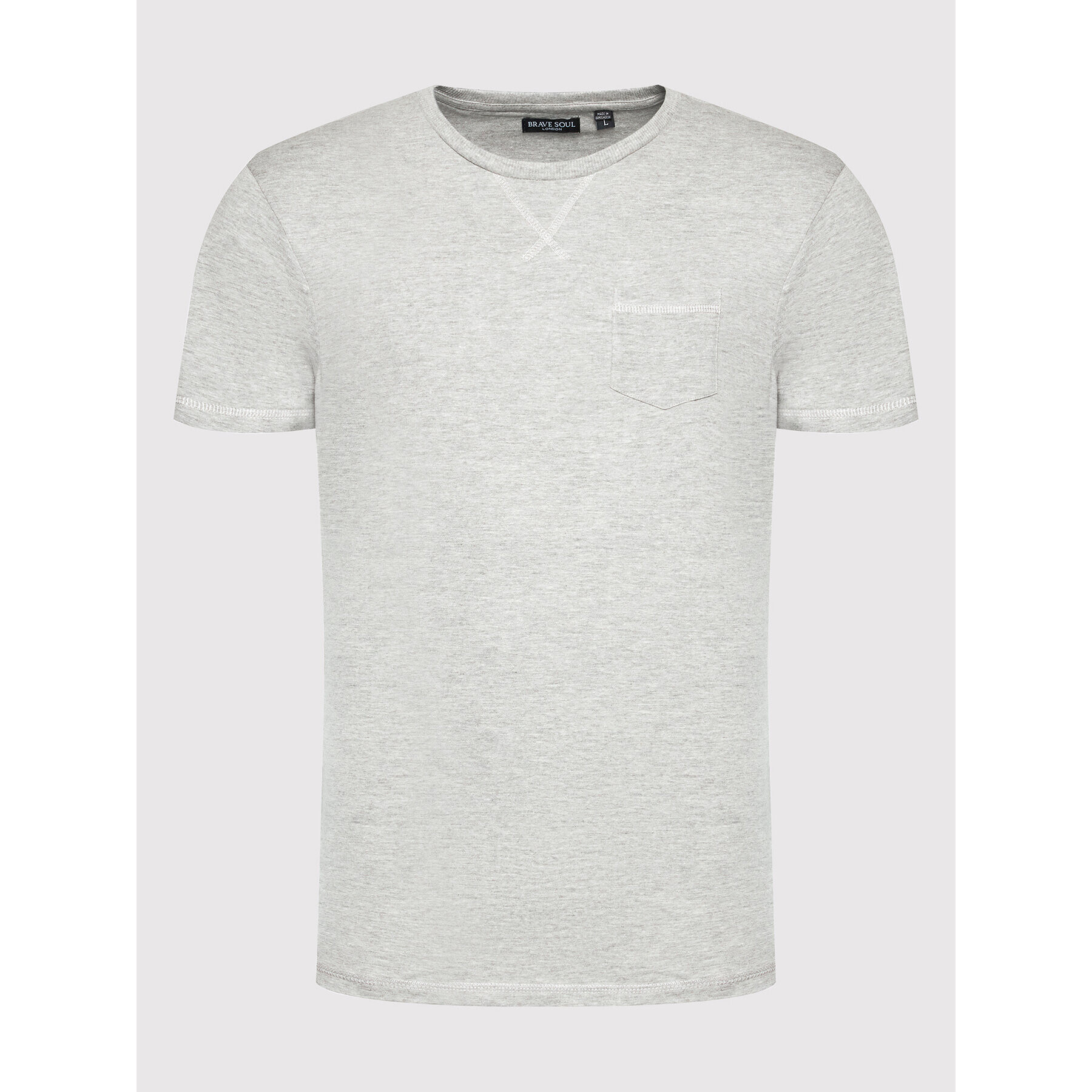 Brave Soul Тишърт MTS-149ARKHAMP Сив Regular Fit - Pepit.bg