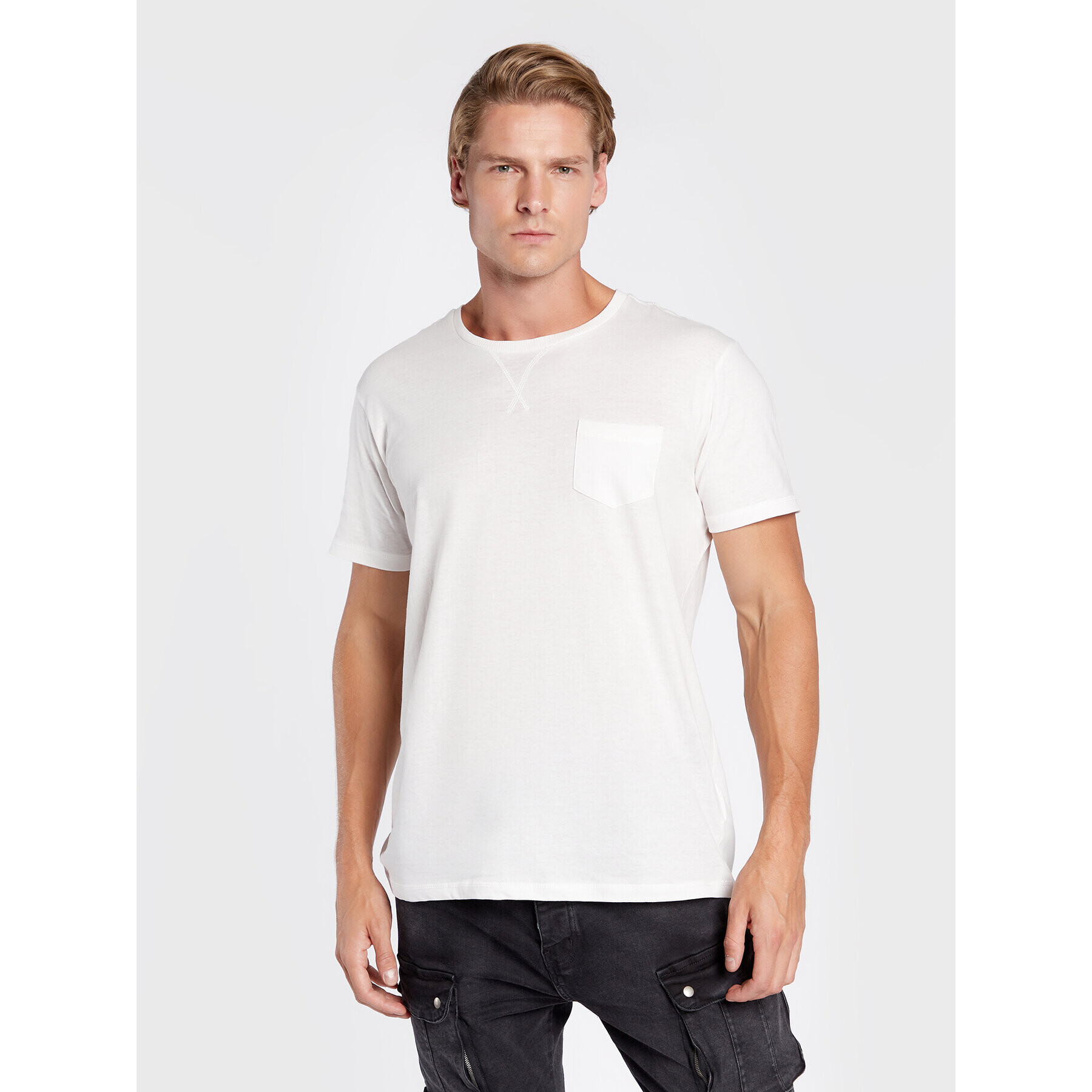 Brave Soul Тишърт MTS-149ARKHAMQ Бял Regular Fit - Pepit.bg