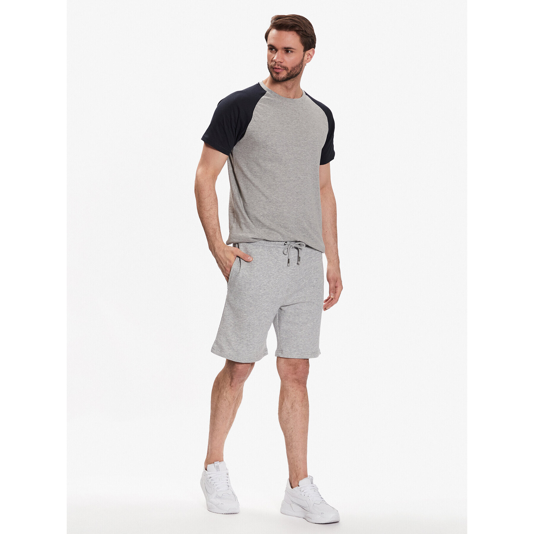 Brave Soul Тишърт MTS-149BAPTISTI Сив Regular Fit - Pepit.bg