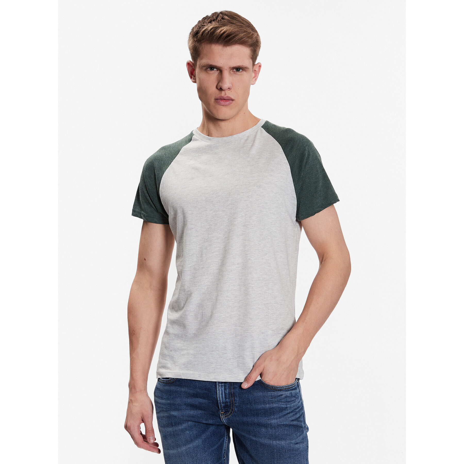 Brave Soul Тишърт MTS-149BAPTISTK Сив Regular Fit - Pepit.bg