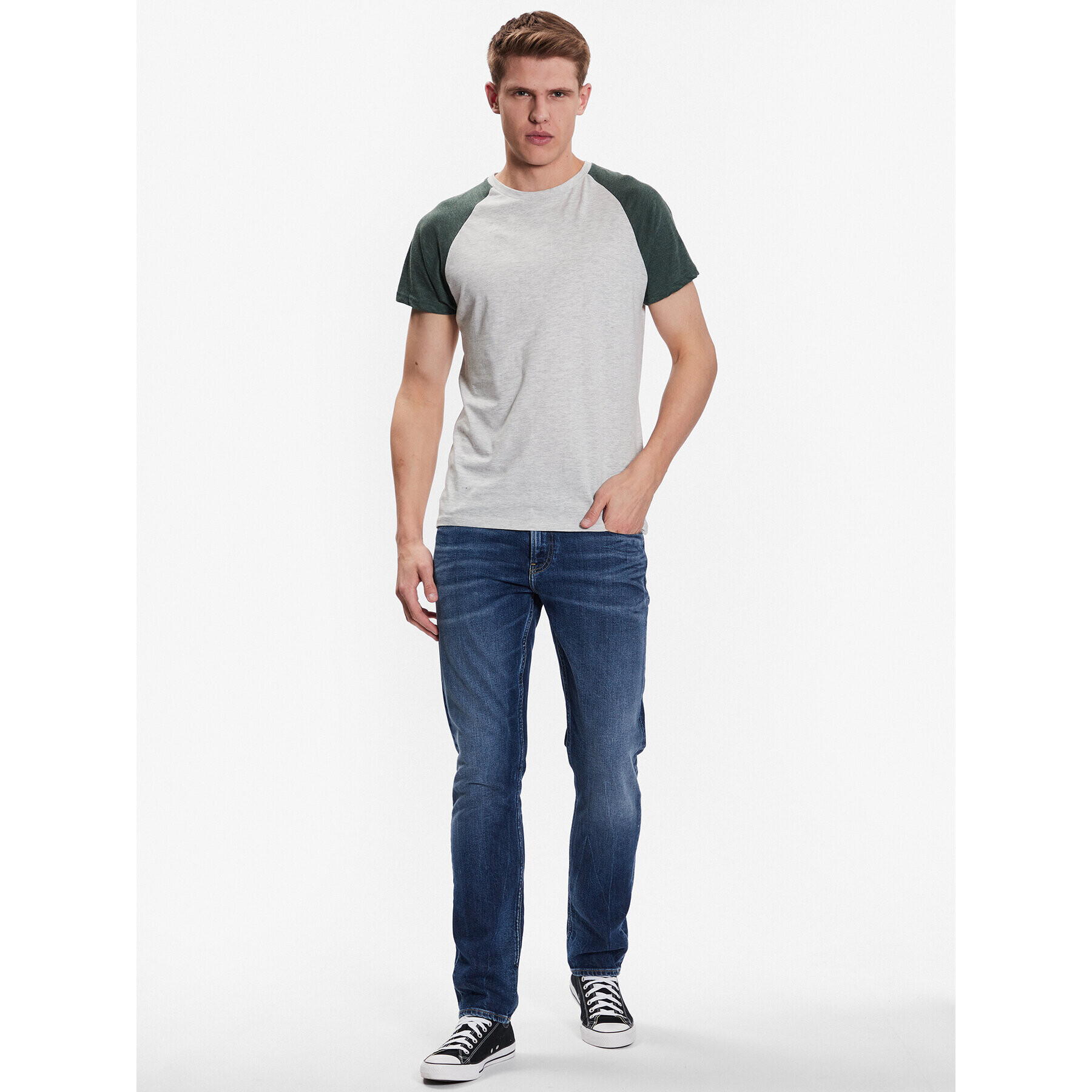 Brave Soul Тишърт MTS-149BAPTISTK Сив Regular Fit - Pepit.bg