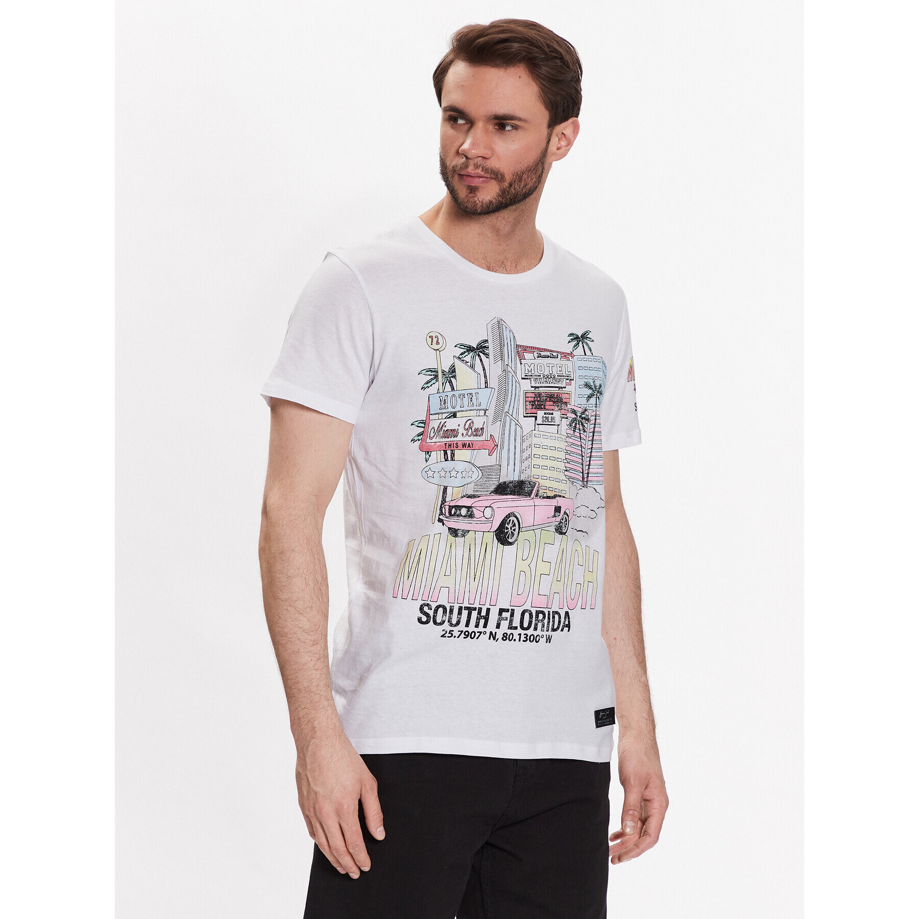 Brave Soul Тишърт MTS-149CECIL Бял Regular Fit - Pepit.bg