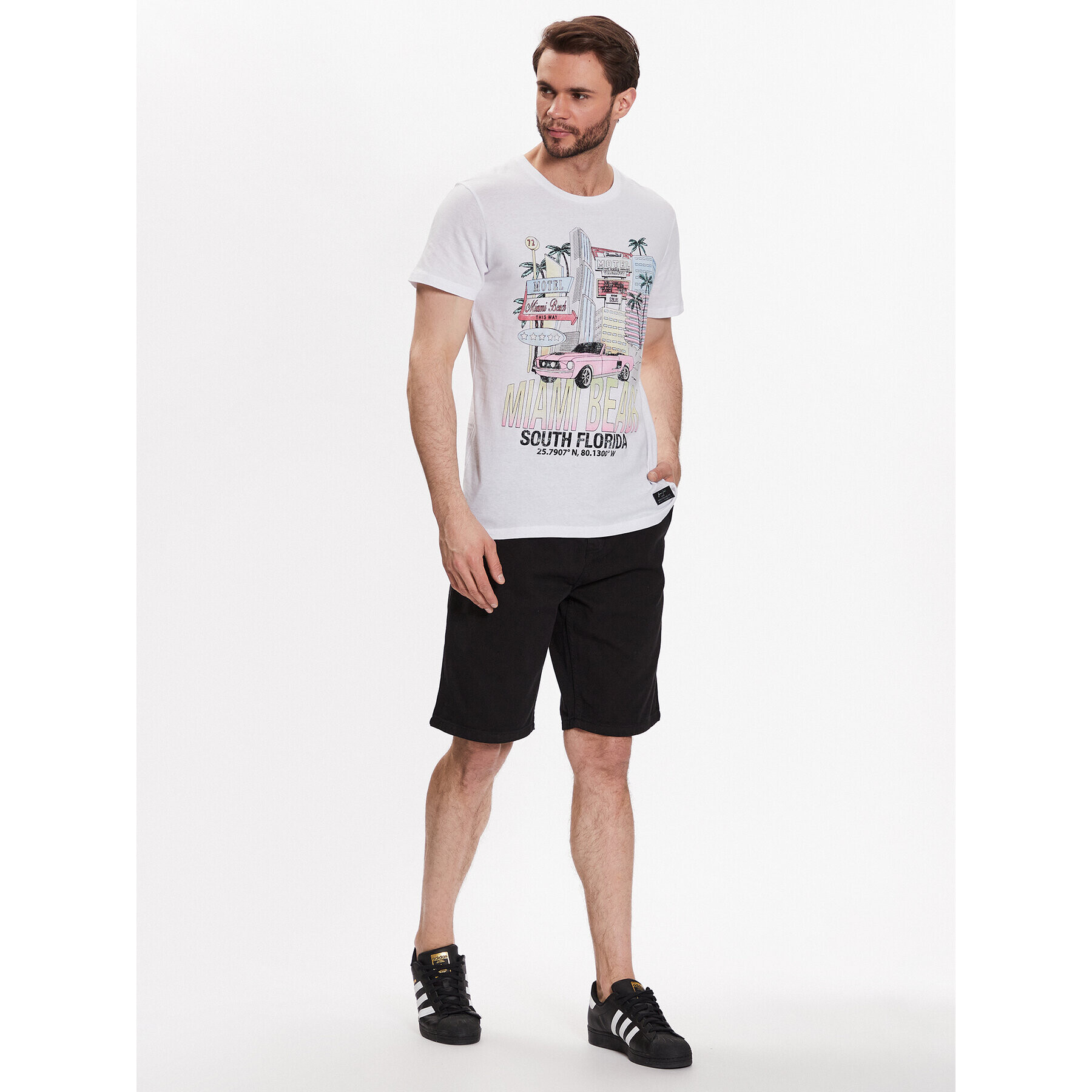 Brave Soul Тишърт MTS-149CECIL Бял Regular Fit - Pepit.bg