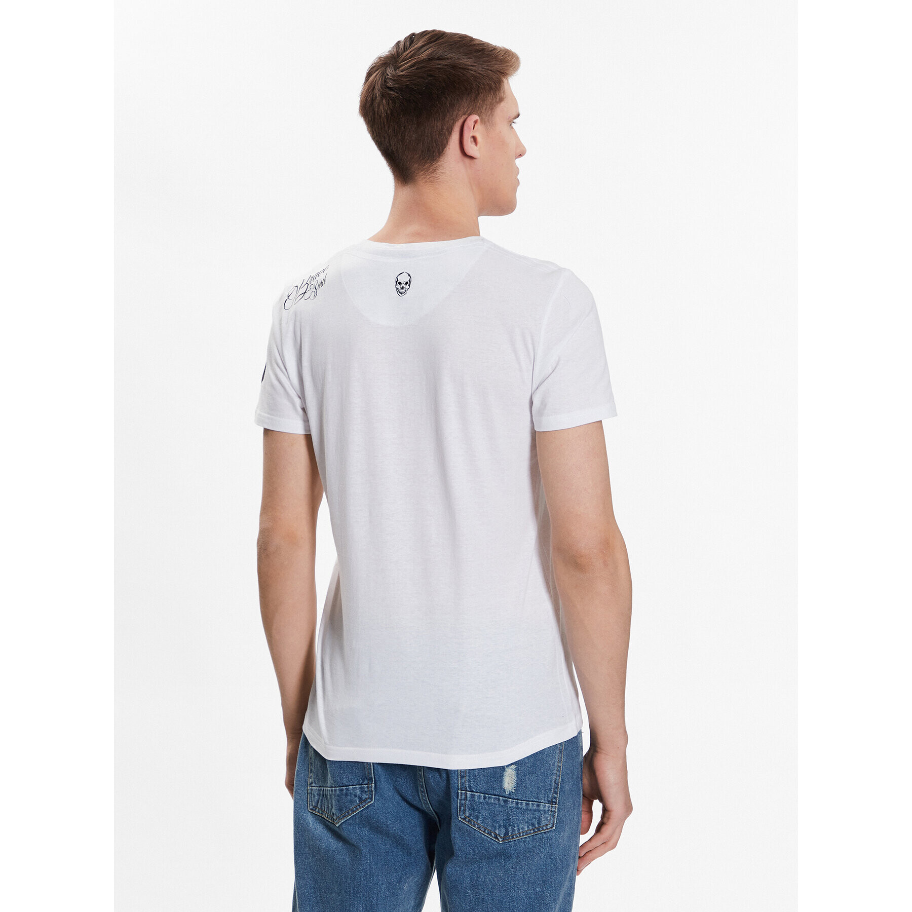 Brave Soul Тишърт MTS-149CHAPLIN Бял Regular Fit - Pepit.bg