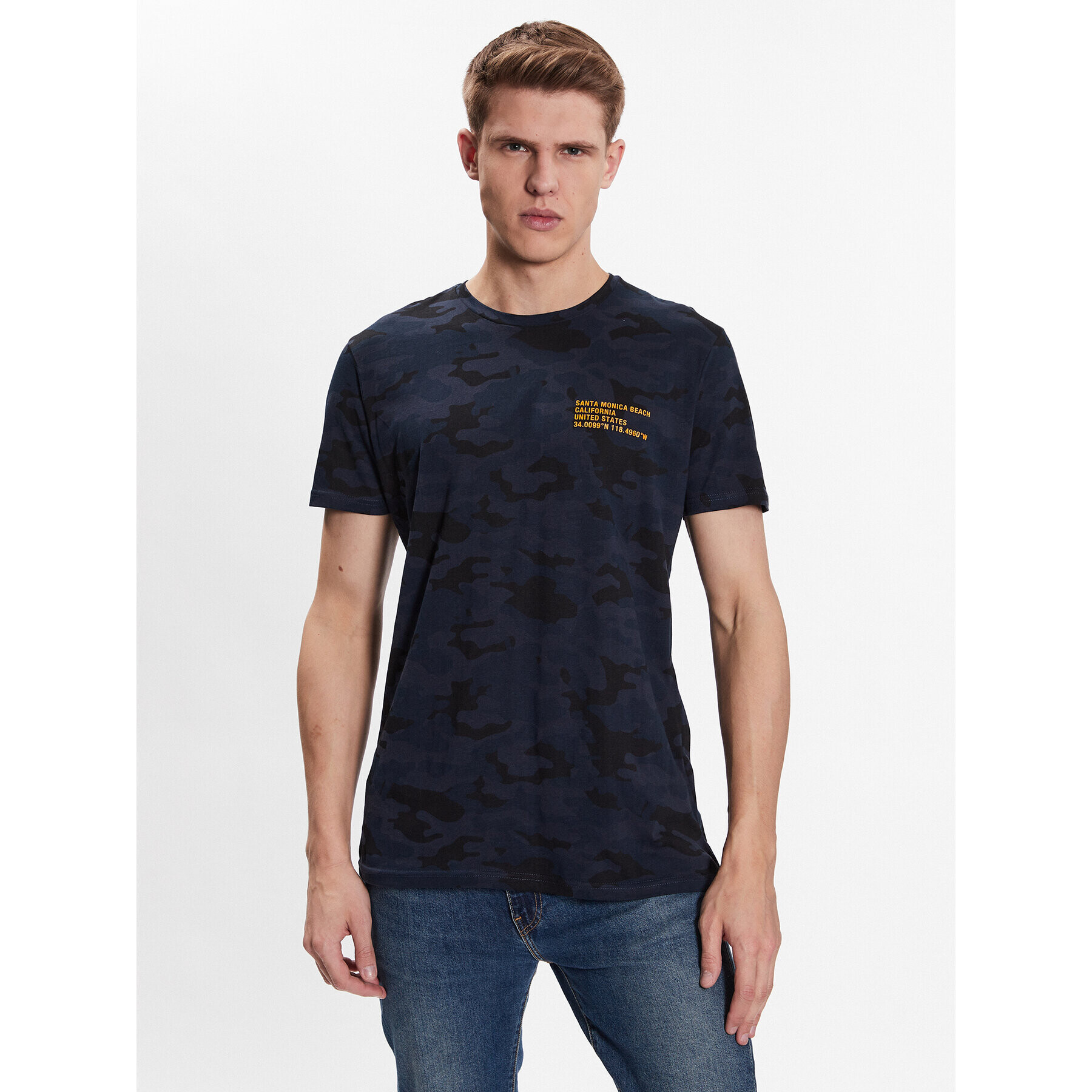 Brave Soul Тишърт MTS-149ERDL Тъмносин Regular Fit - Pepit.bg