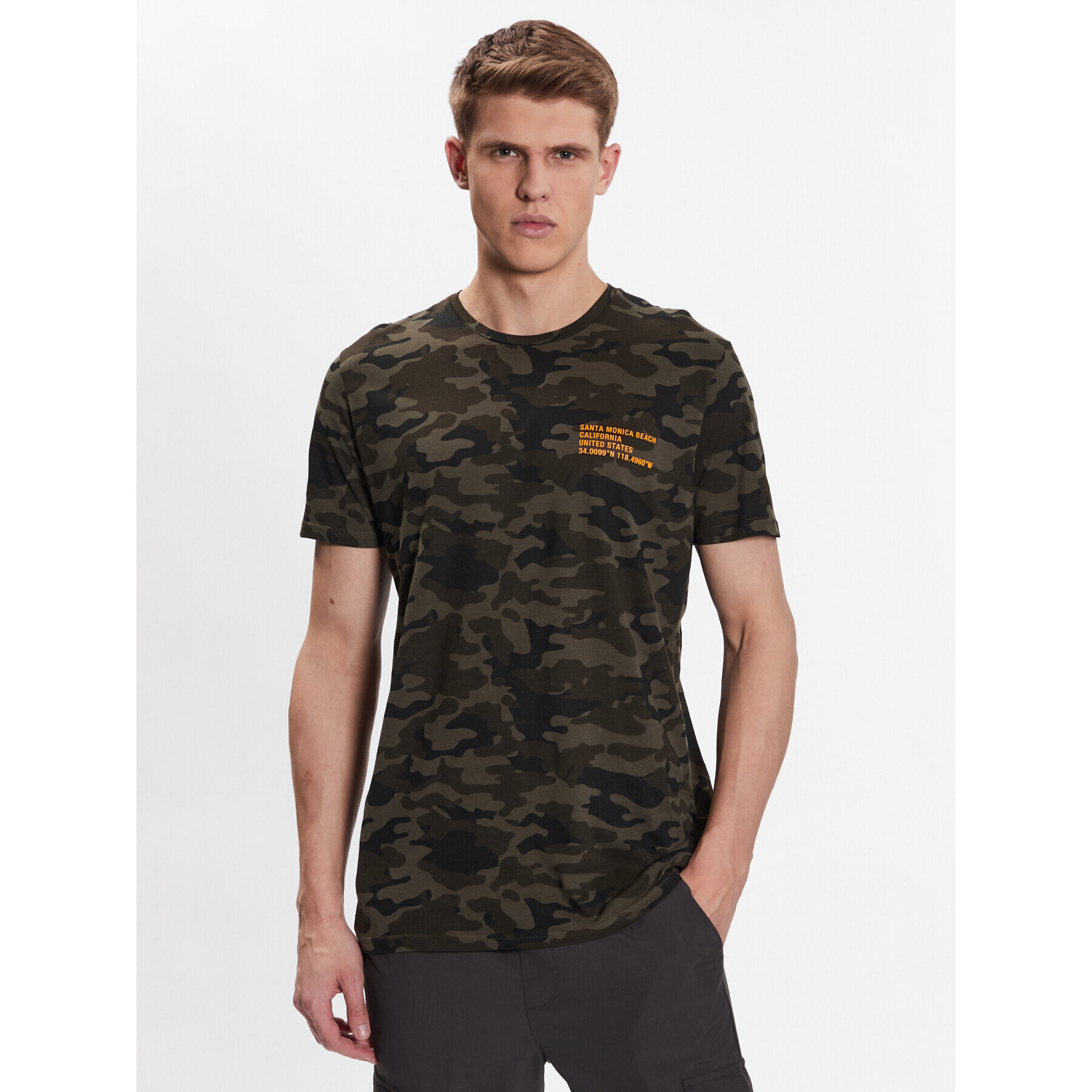 Brave Soul Тишърт MTS-149ERDL Зелен Regular Fit - Pepit.bg