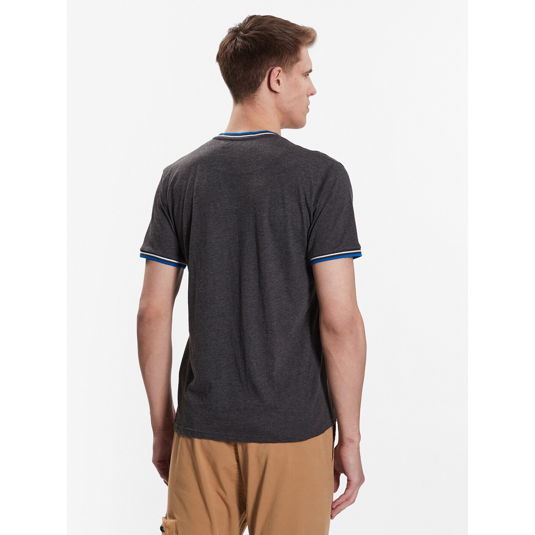 Brave Soul Тишърт MTS-149FEDERERG Сив Regular Fit - Pepit.bg