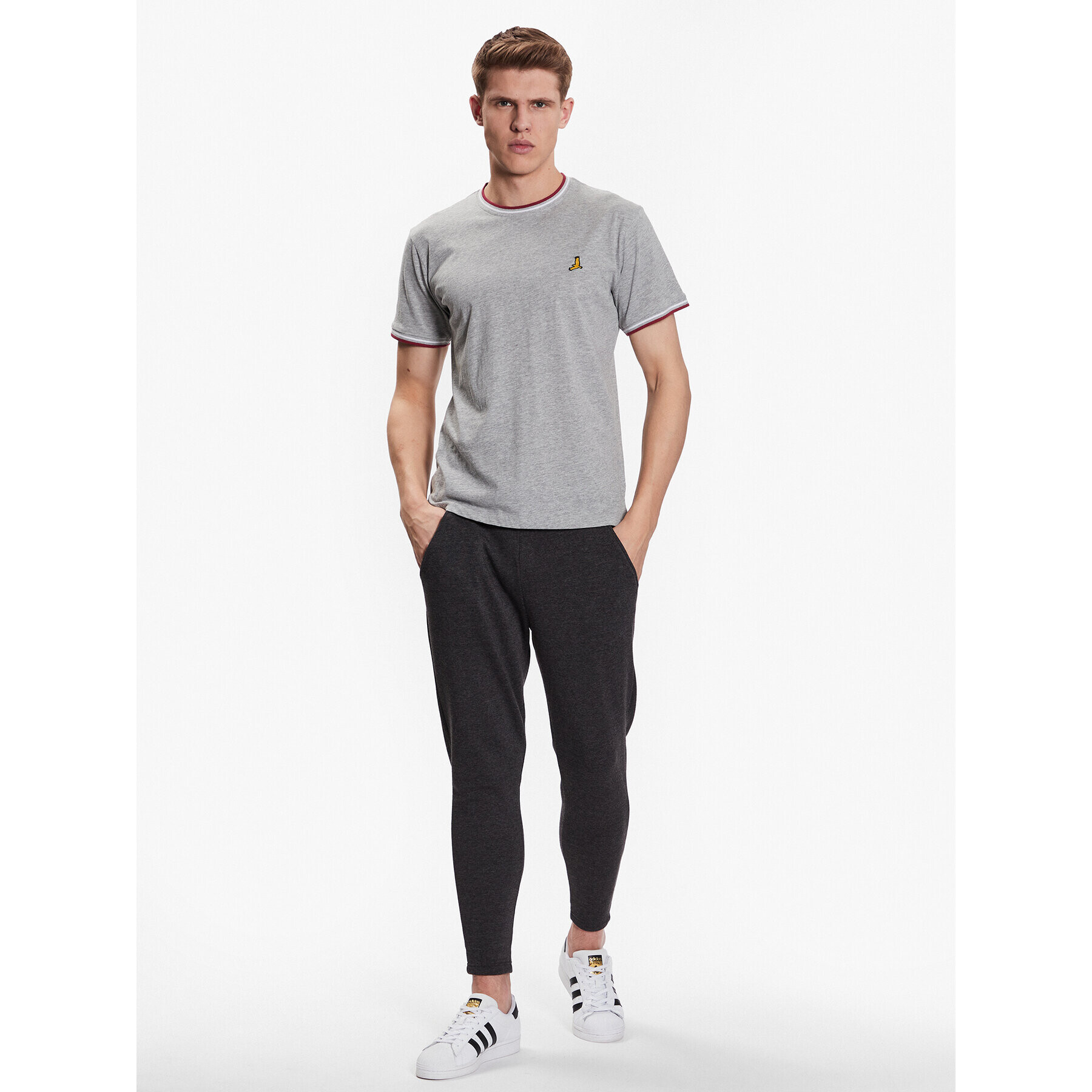 Brave Soul Тишърт MTS-149FEDERERG Сив Regular Fit - Pepit.bg