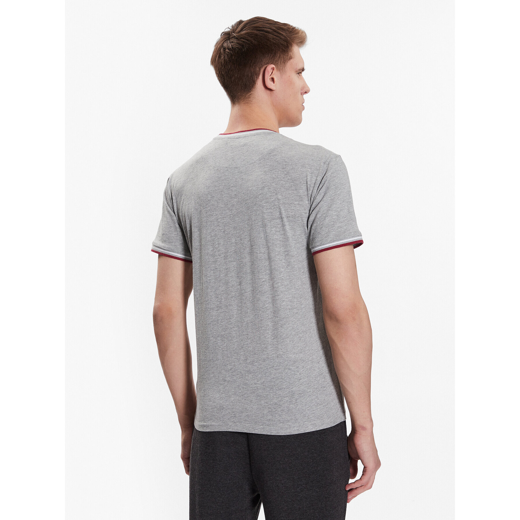 Brave Soul Тишърт MTS-149FEDERERG Сив Regular Fit - Pepit.bg