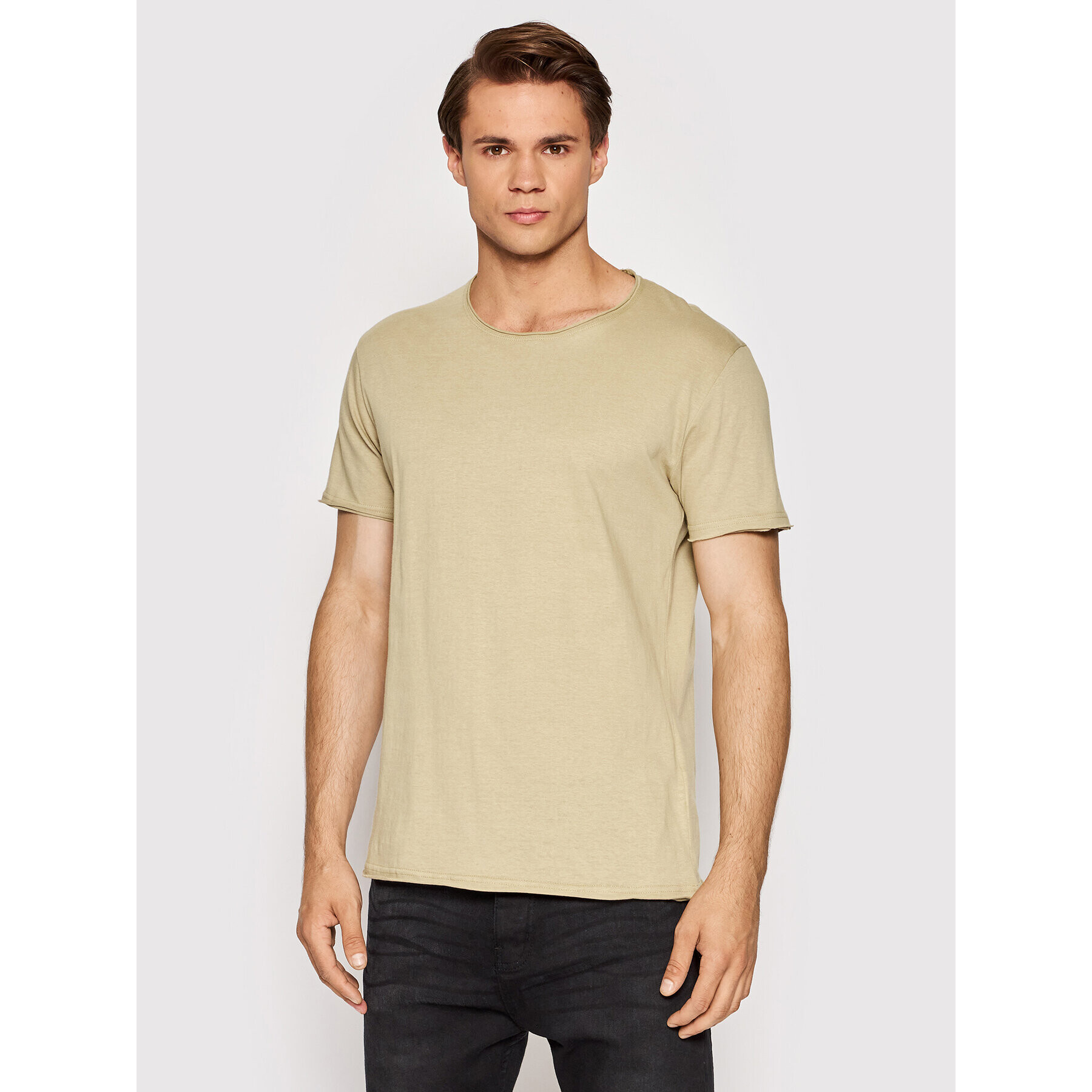 Brave Soul Тишърт MTS-149FRESHERD Бежов Regular Fit - Pepit.bg