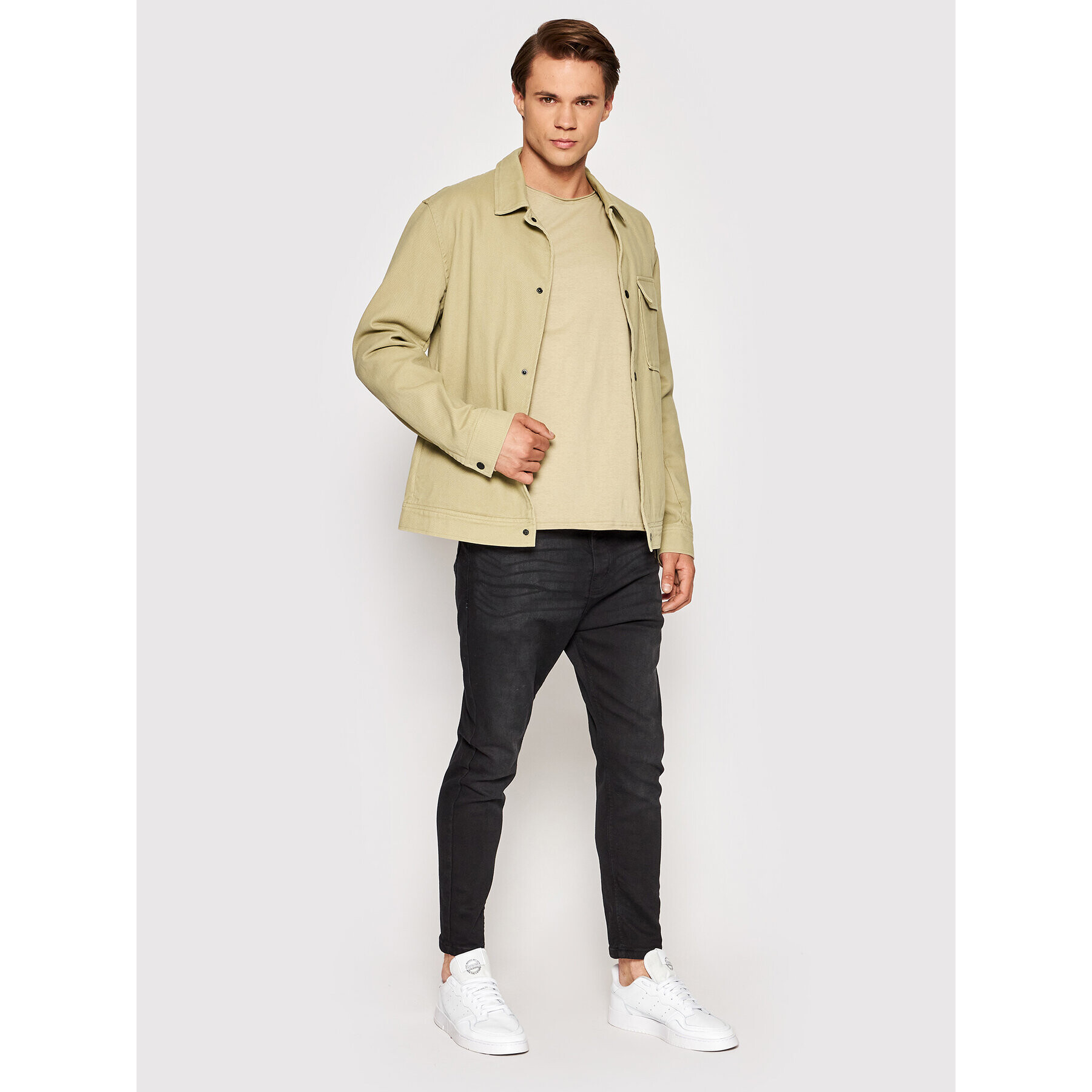 Brave Soul Тишърт MTS-149FRESHERD Бежов Regular Fit - Pepit.bg