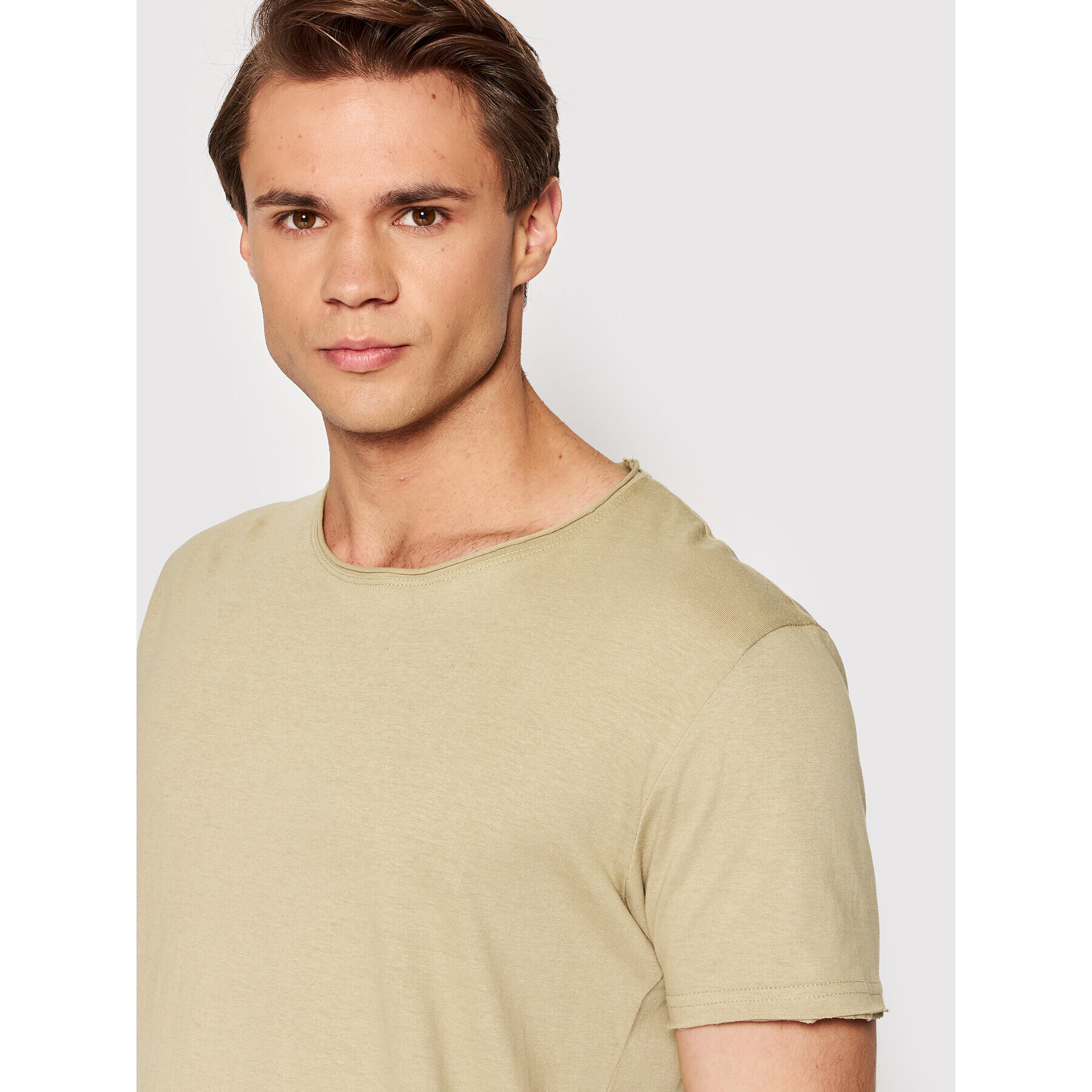 Brave Soul Тишърт MTS-149FRESHERD Бежов Regular Fit - Pepit.bg
