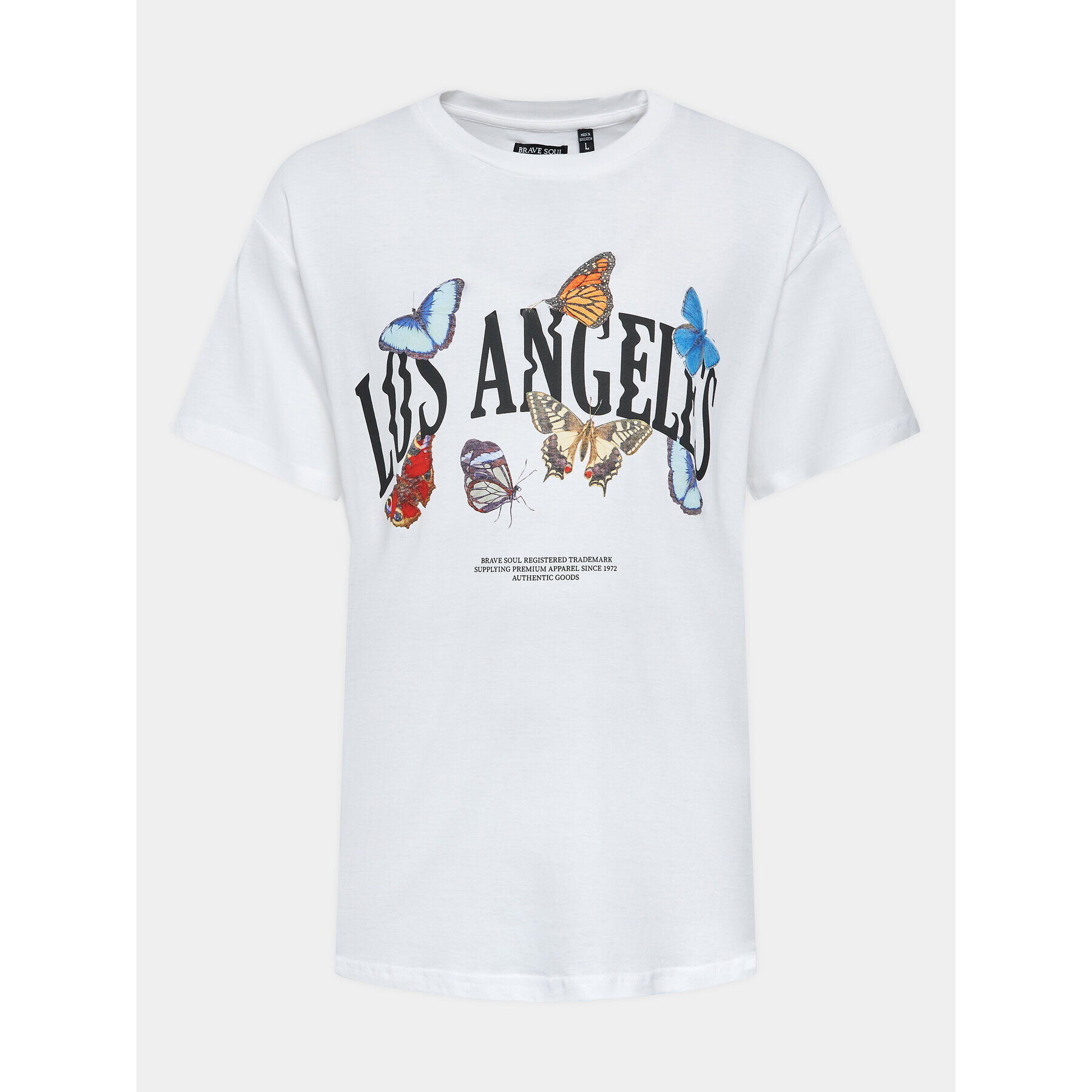 Brave Soul Тишърт MTS-149KEELAN Бял Regular Fit - Pepit.bg