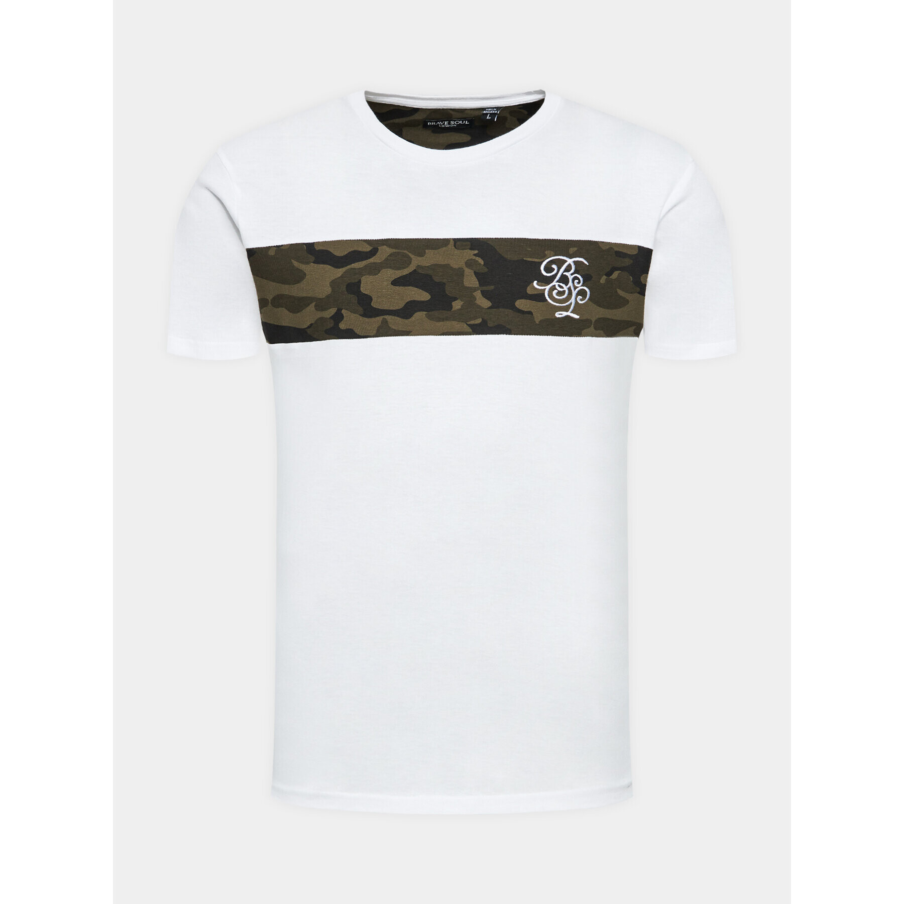 Brave Soul Тишърт MTS-149NESMITH Бял Regular Fit - Pepit.bg