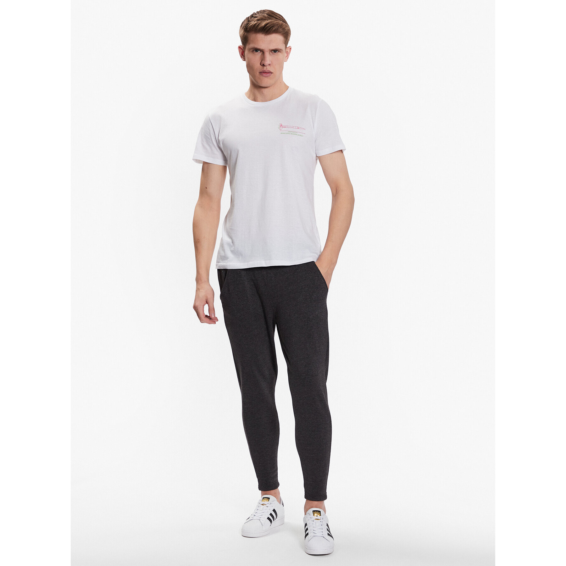 Brave Soul Тишърт MTS-149SHUTTLE Бял Regular Fit - Pepit.bg