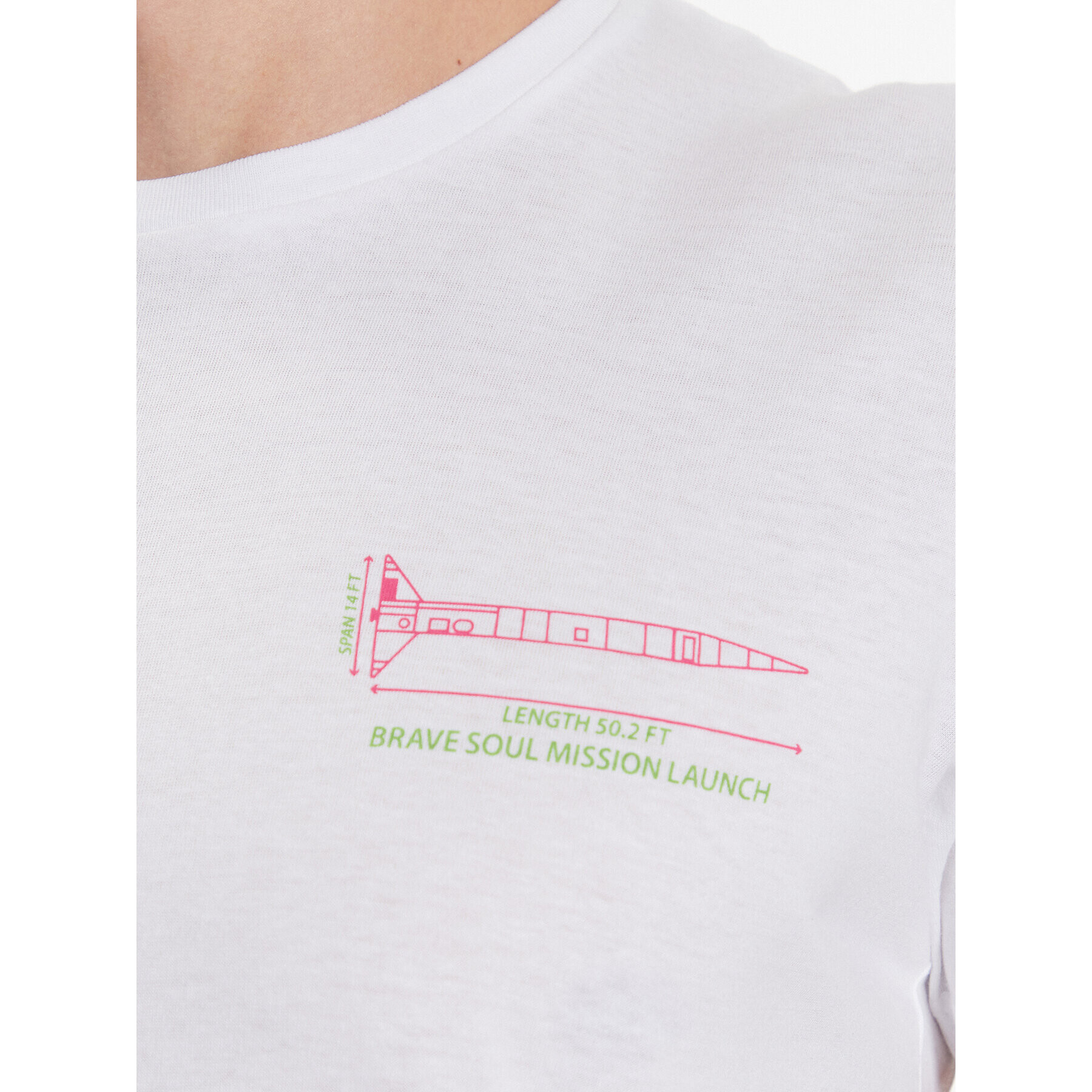 Brave Soul Тишърт MTS-149SHUTTLE Бял Regular Fit - Pepit.bg