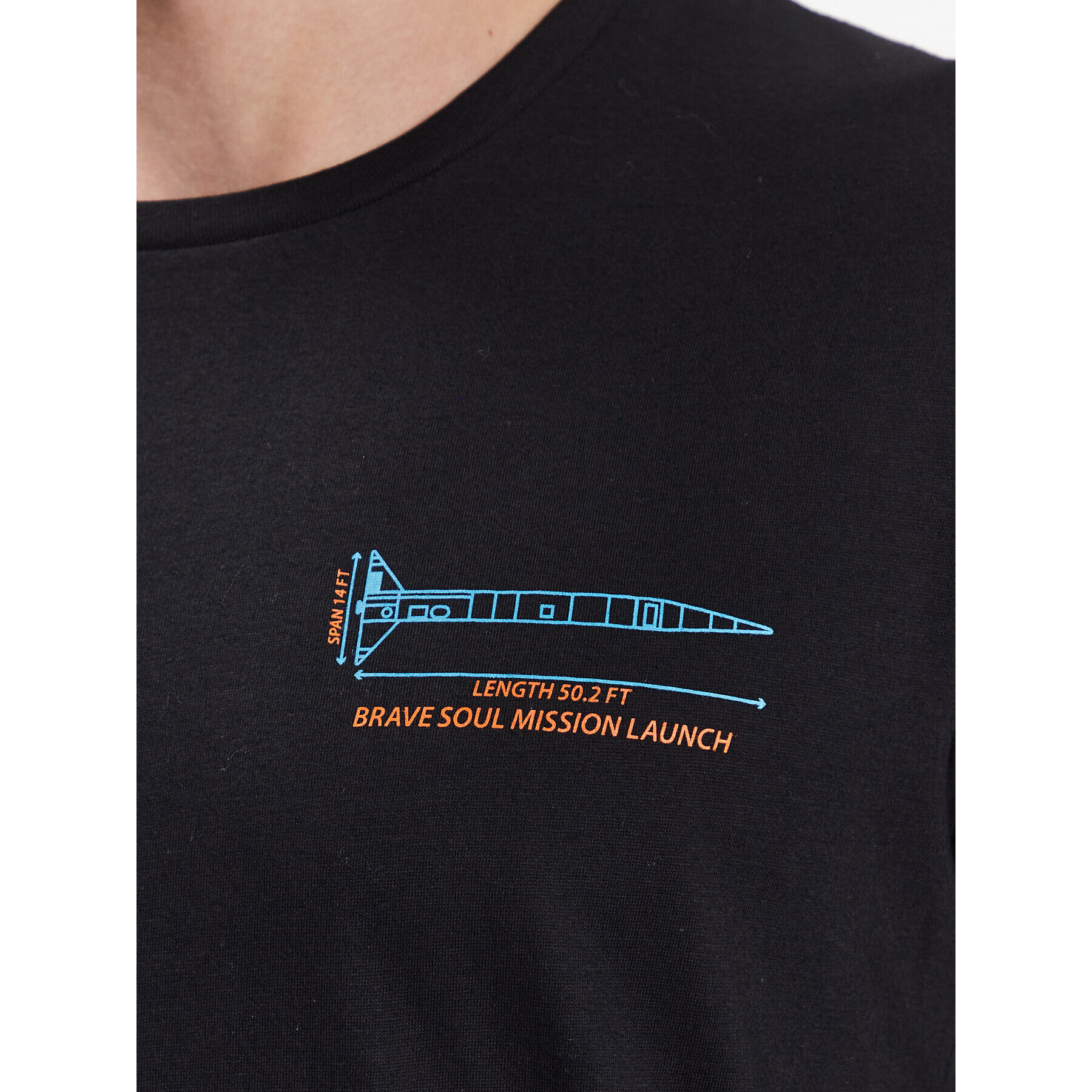 Brave Soul Тишърт MTS-149SHUTTLE Черен Regular Fit - Pepit.bg