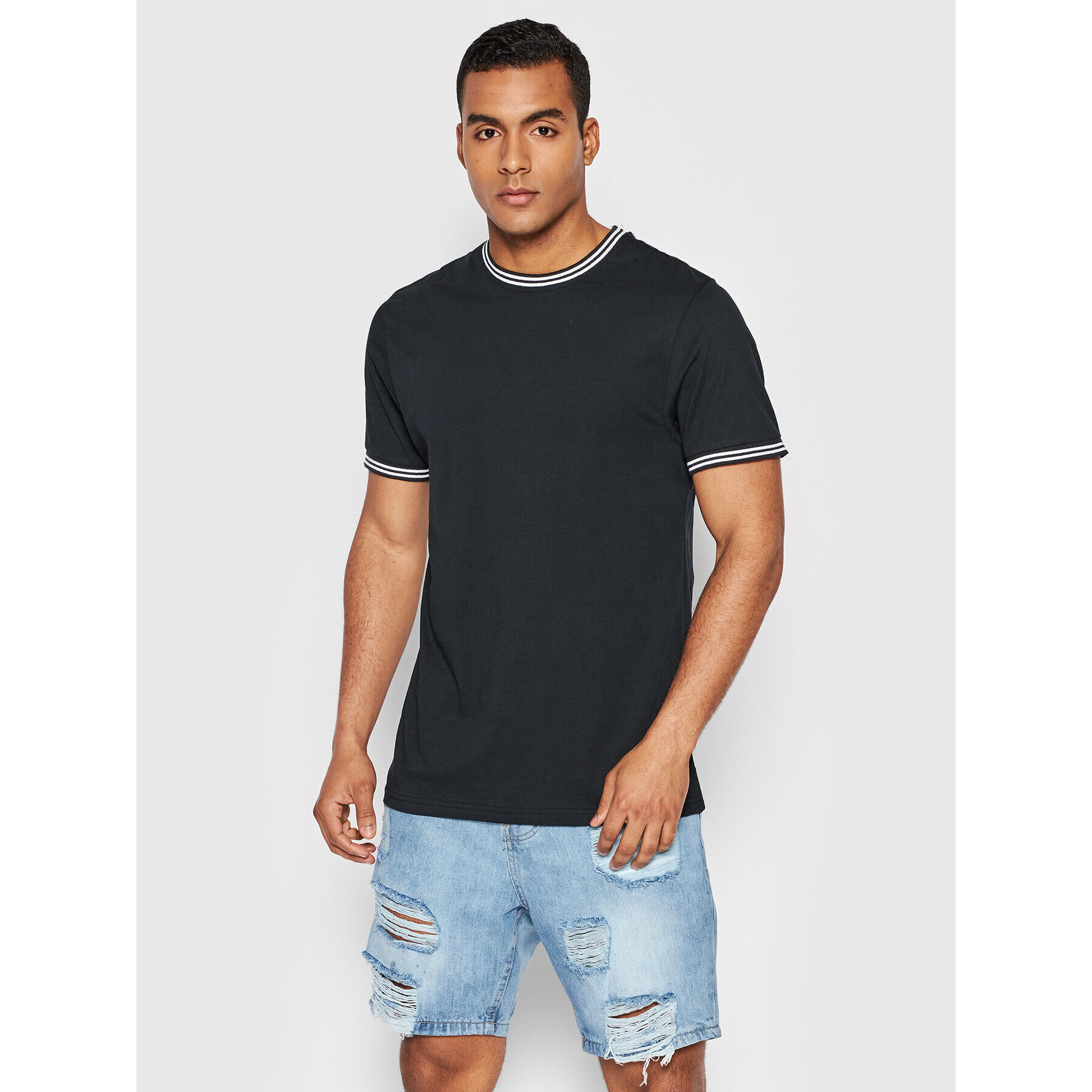 Brave Soul Тишърт MTS-494GALWAYC Черен Regular Fit - Pepit.bg