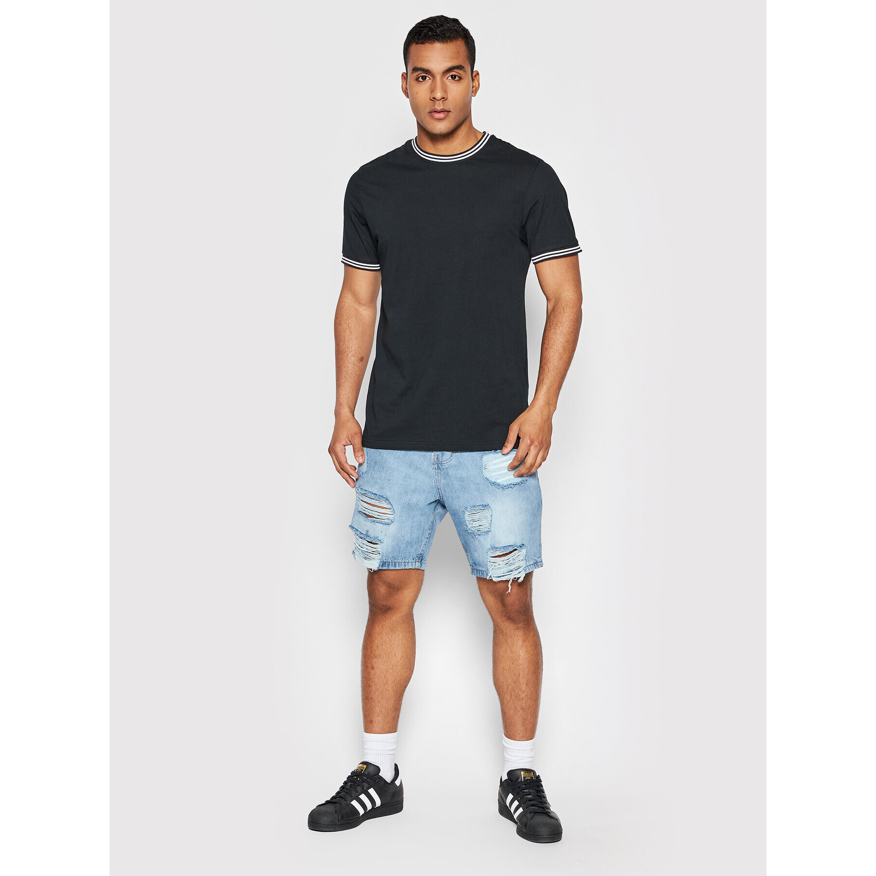 Brave Soul Тишърт MTS-494GALWAYC Черен Regular Fit - Pepit.bg