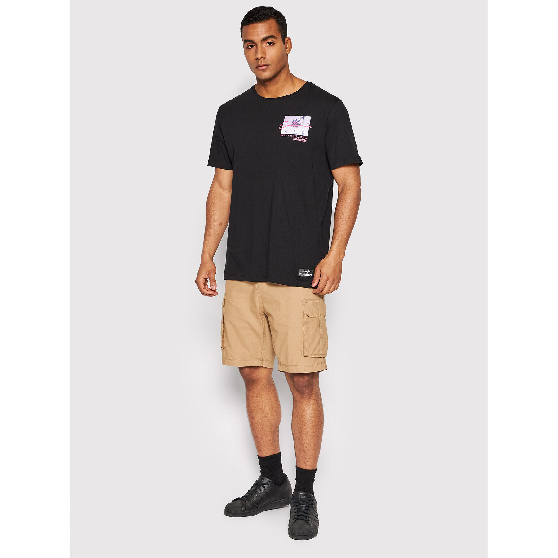 Brave Soul Тишърт MTS-568ANGELES Черен Regular Fit - Pepit.bg