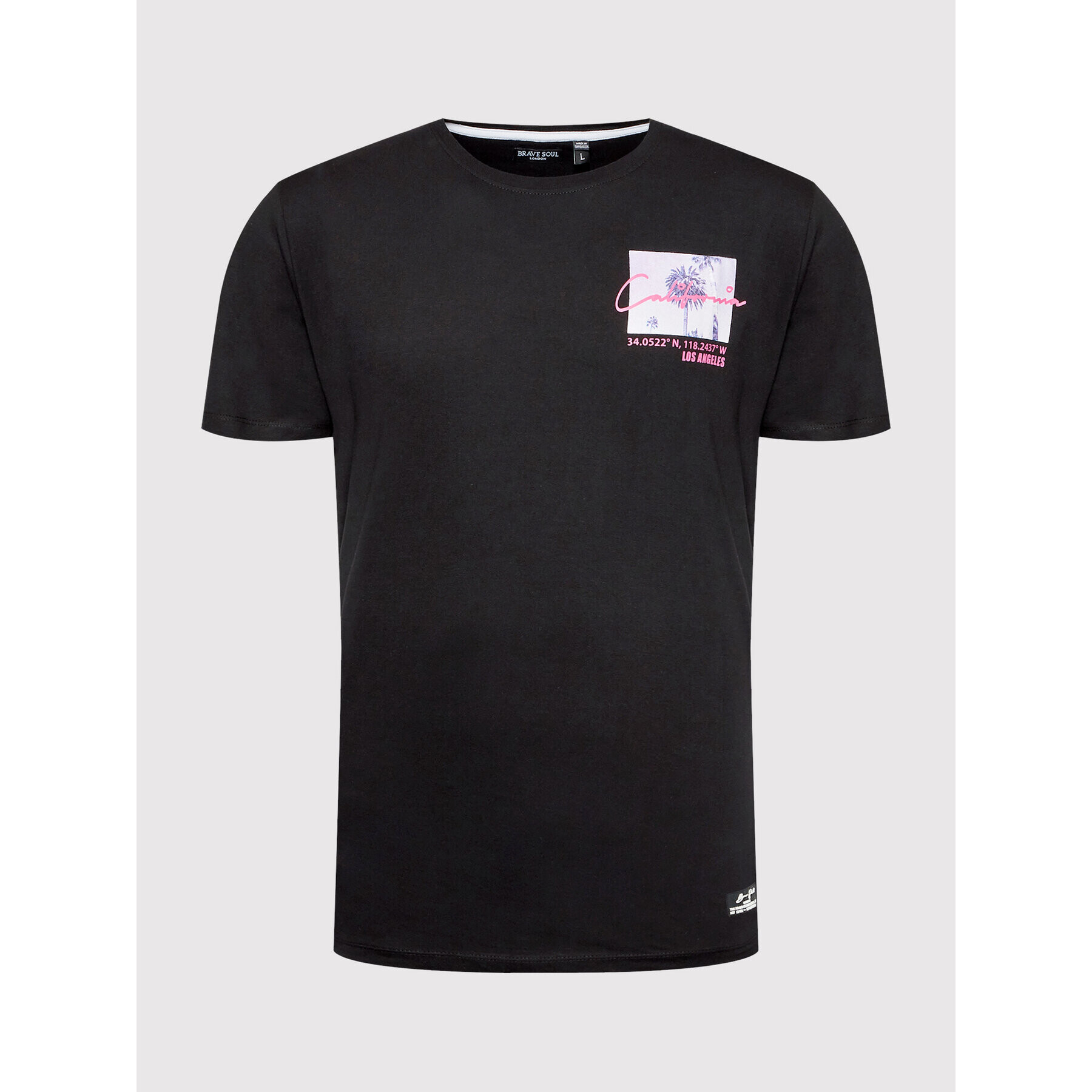 Brave Soul Тишърт MTS-568ANGELES Черен Regular Fit - Pepit.bg