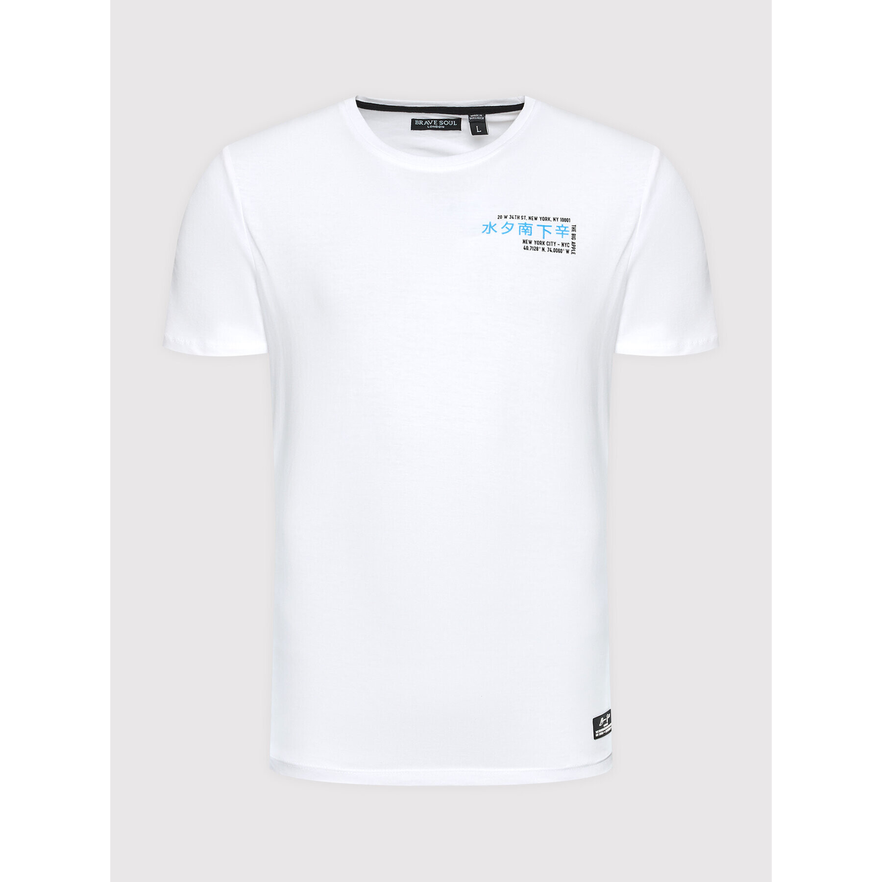 Brave Soul Тишърт MTS-568METROPOL Бял Regular Fit - Pepit.bg
