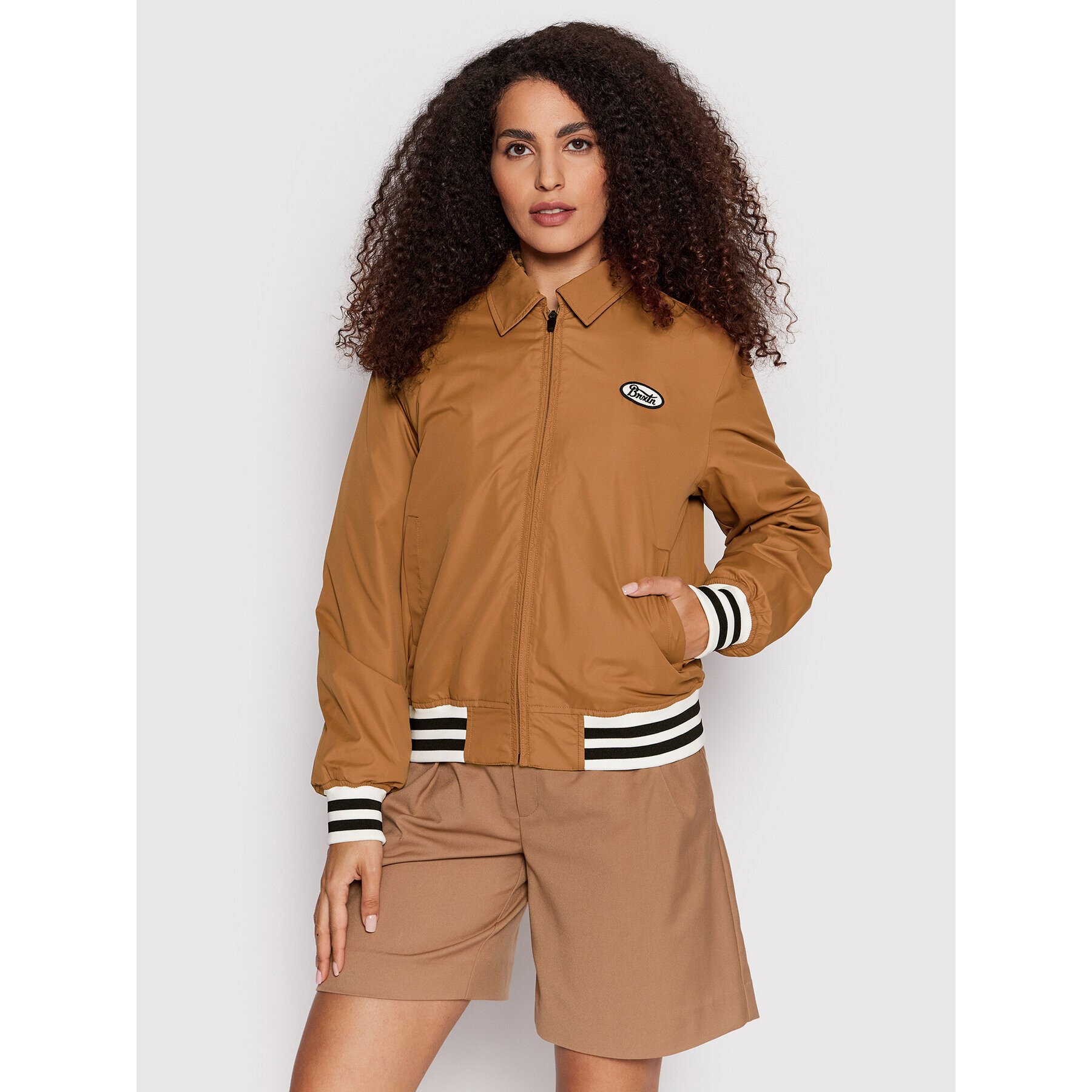 Brixton Яке бомбър Utopia Sport 03333 Кафяв Relaxed Fit - Pepit.bg