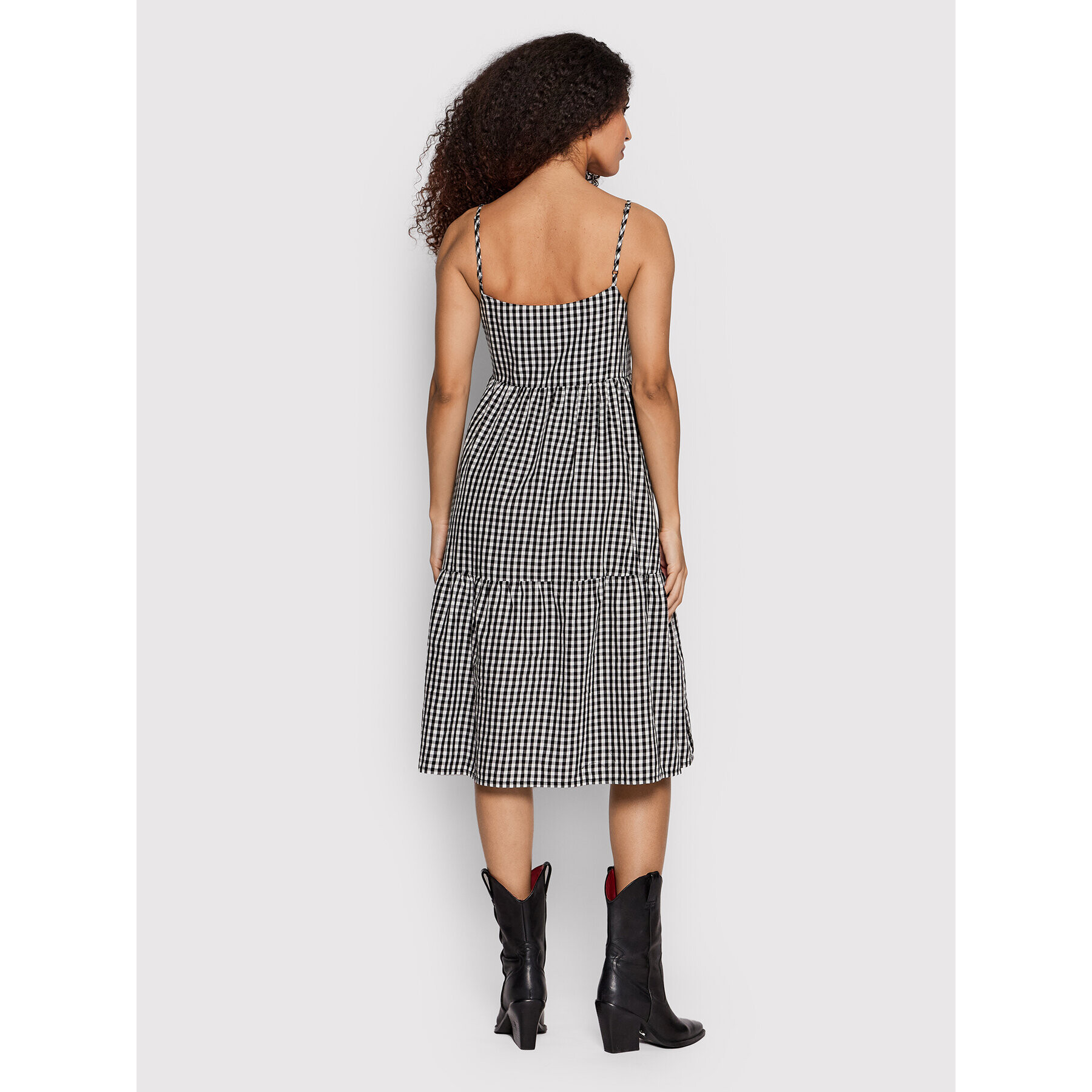 Brixton Лятна рокля Gingham 04290 Черен Regular Fit - Pepit.bg
