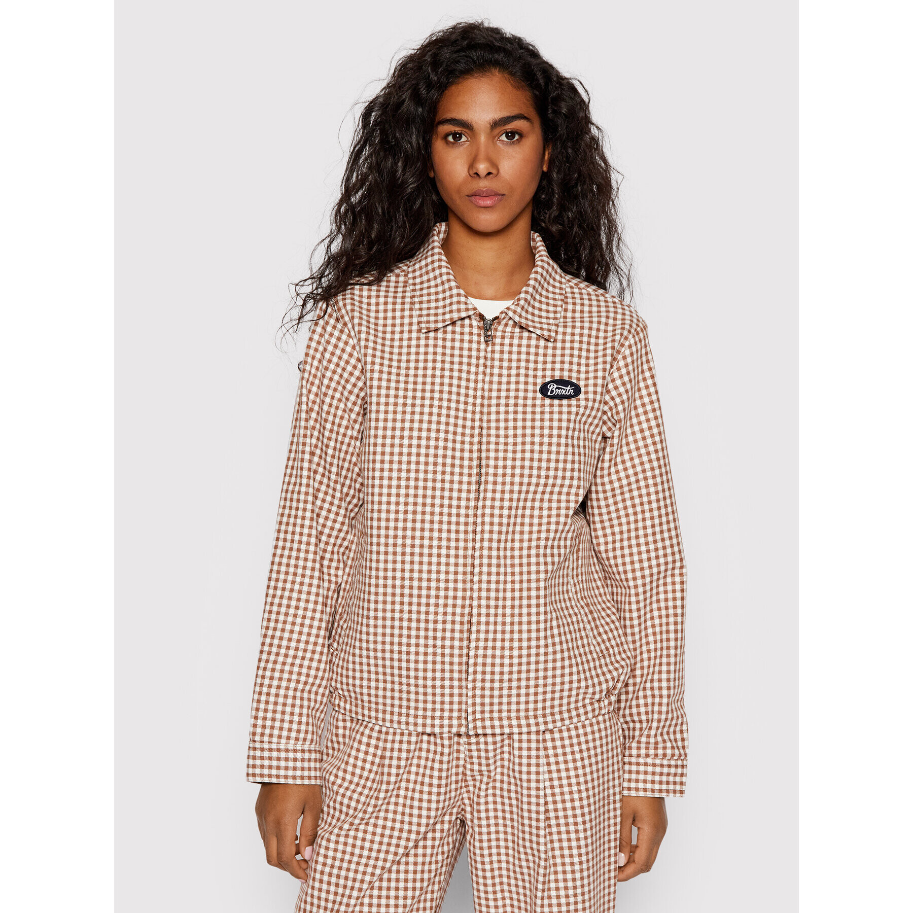 Brixton Преходно яке Utopia 03289 Кафяв Regular Fit - Pepit.bg