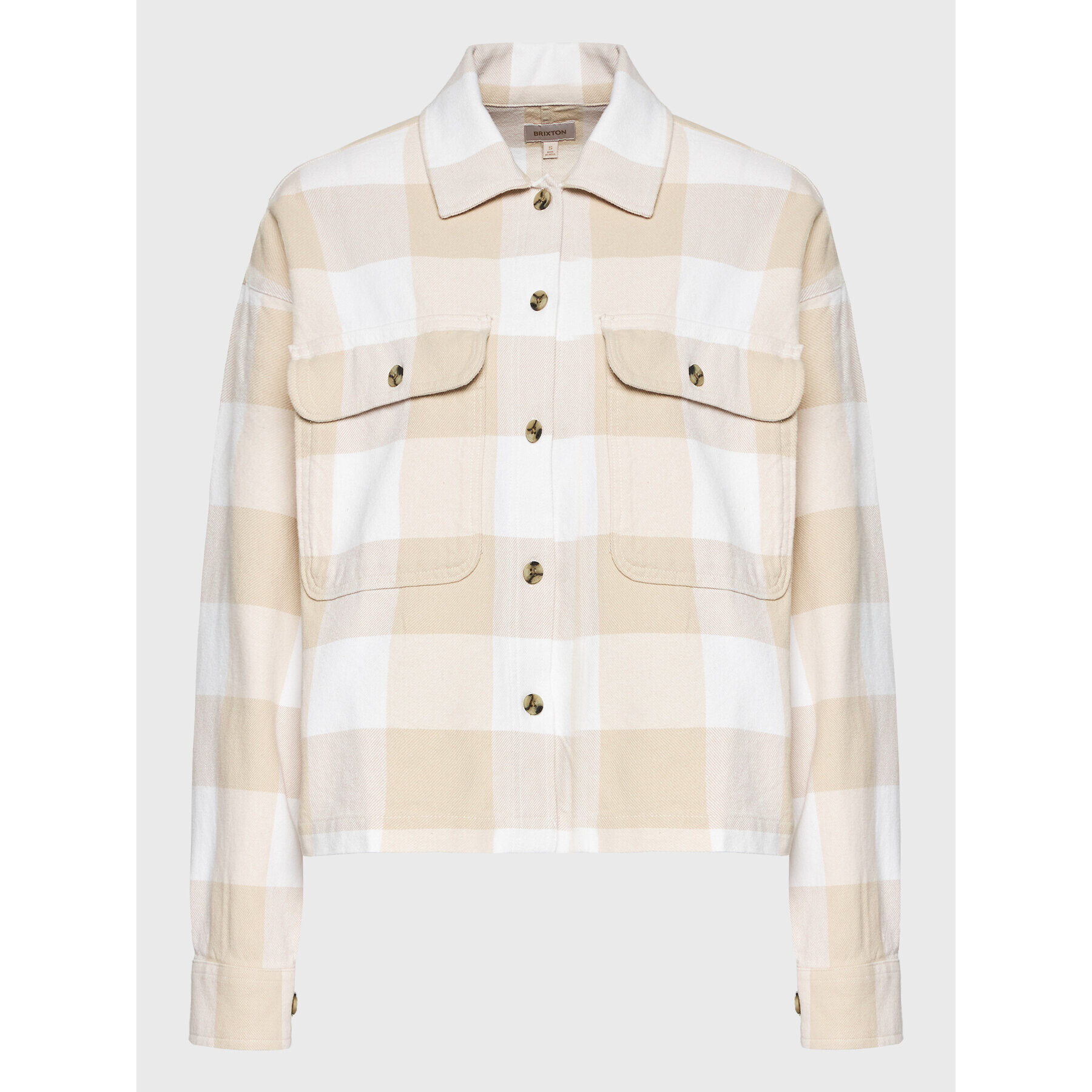 Brixton Риза Bowery 01209 Екрю Regular Fit - Pepit.bg