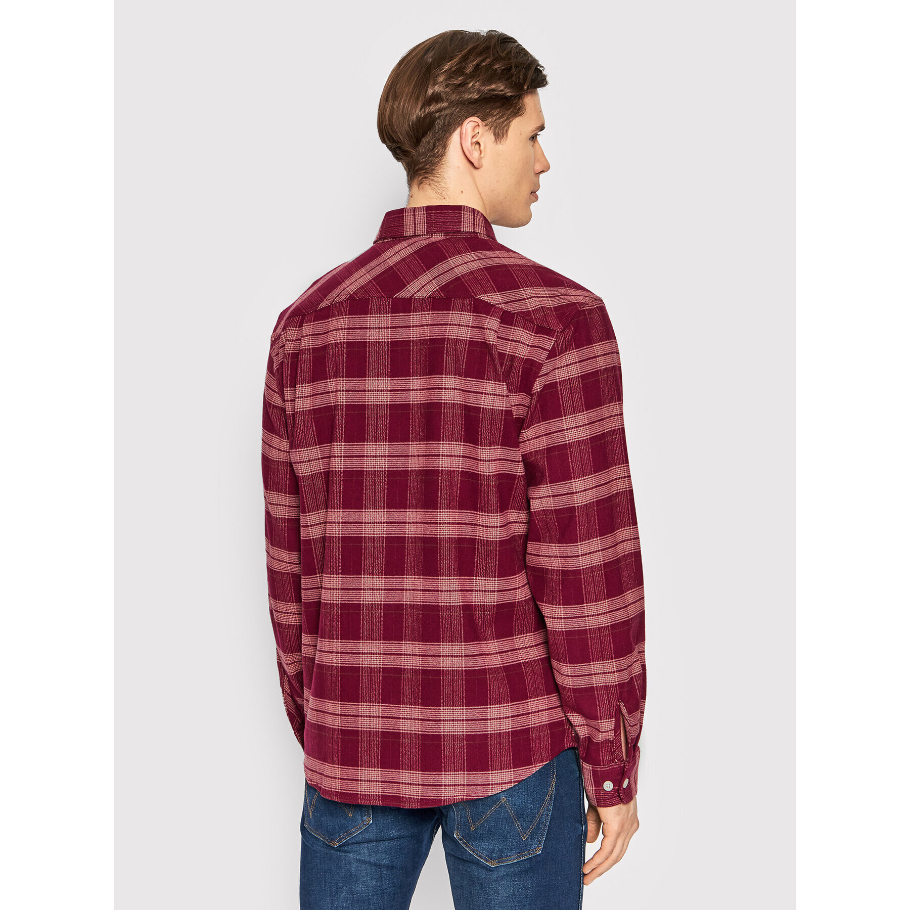 Brixton Риза Browery Stretch 01263 Бордо Standard Fit - Pepit.bg