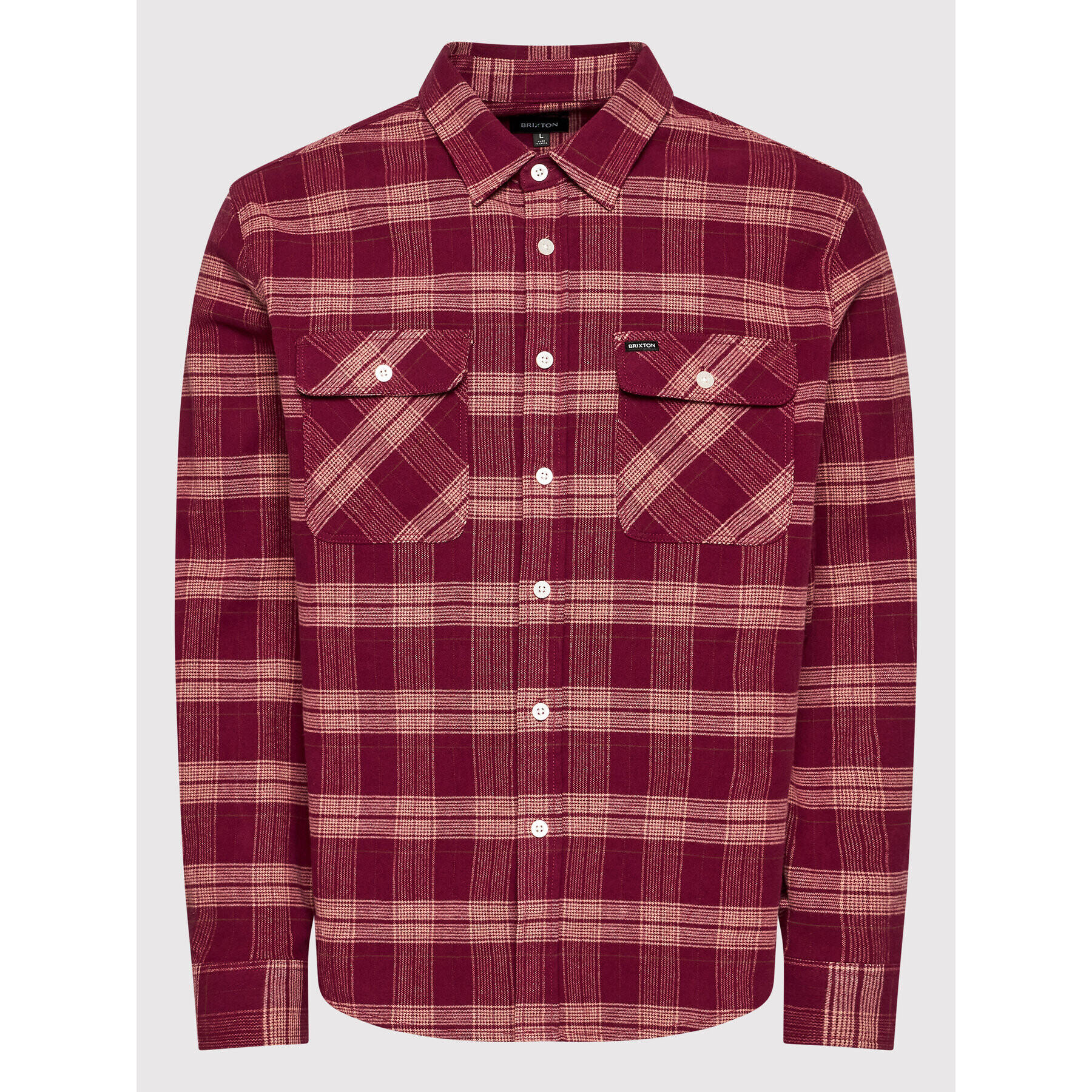 Brixton Риза Browery Stretch 01263 Бордо Standard Fit - Pepit.bg