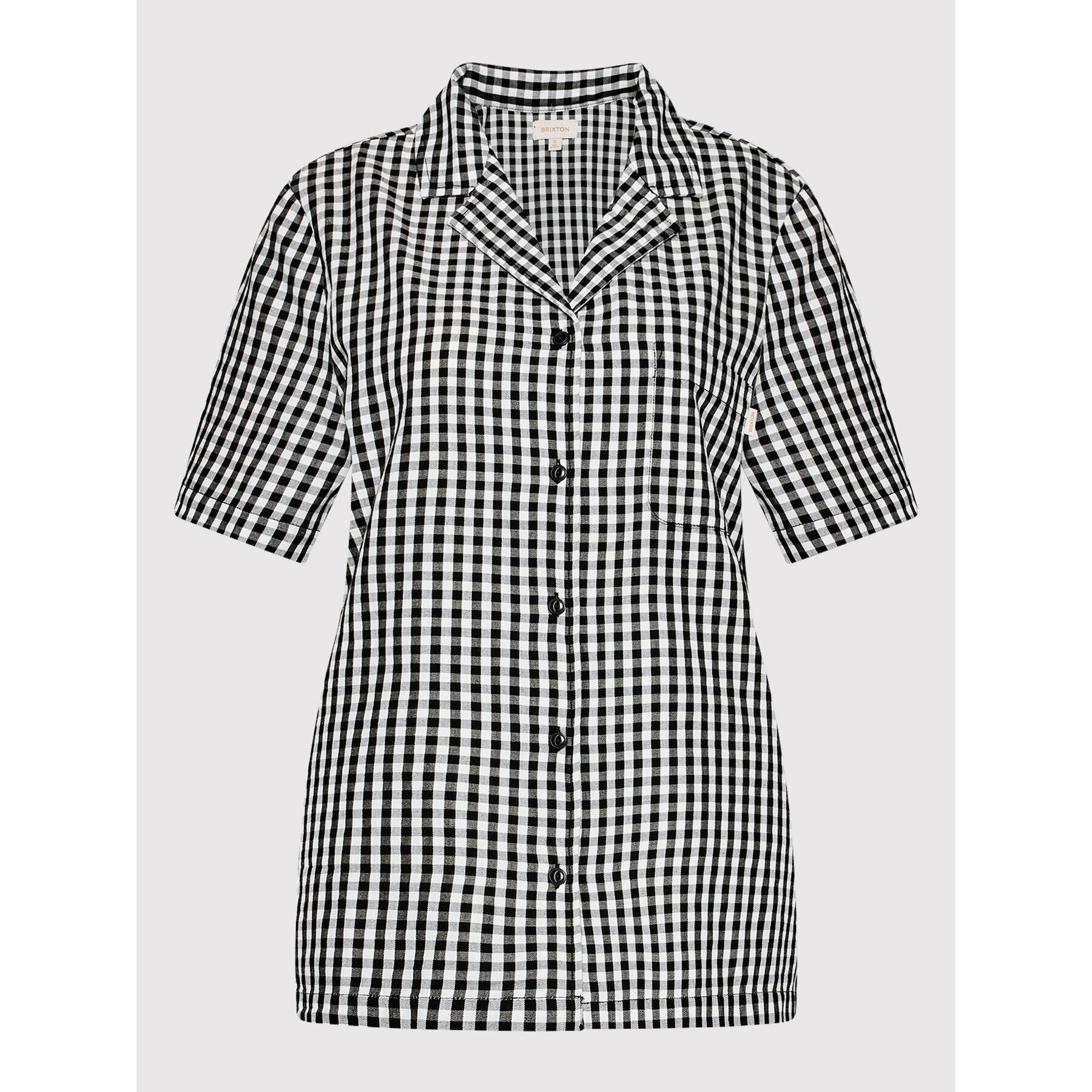 Brixton Риза Bunker Gingham 01273 Черен Relaxed Fit - Pepit.bg