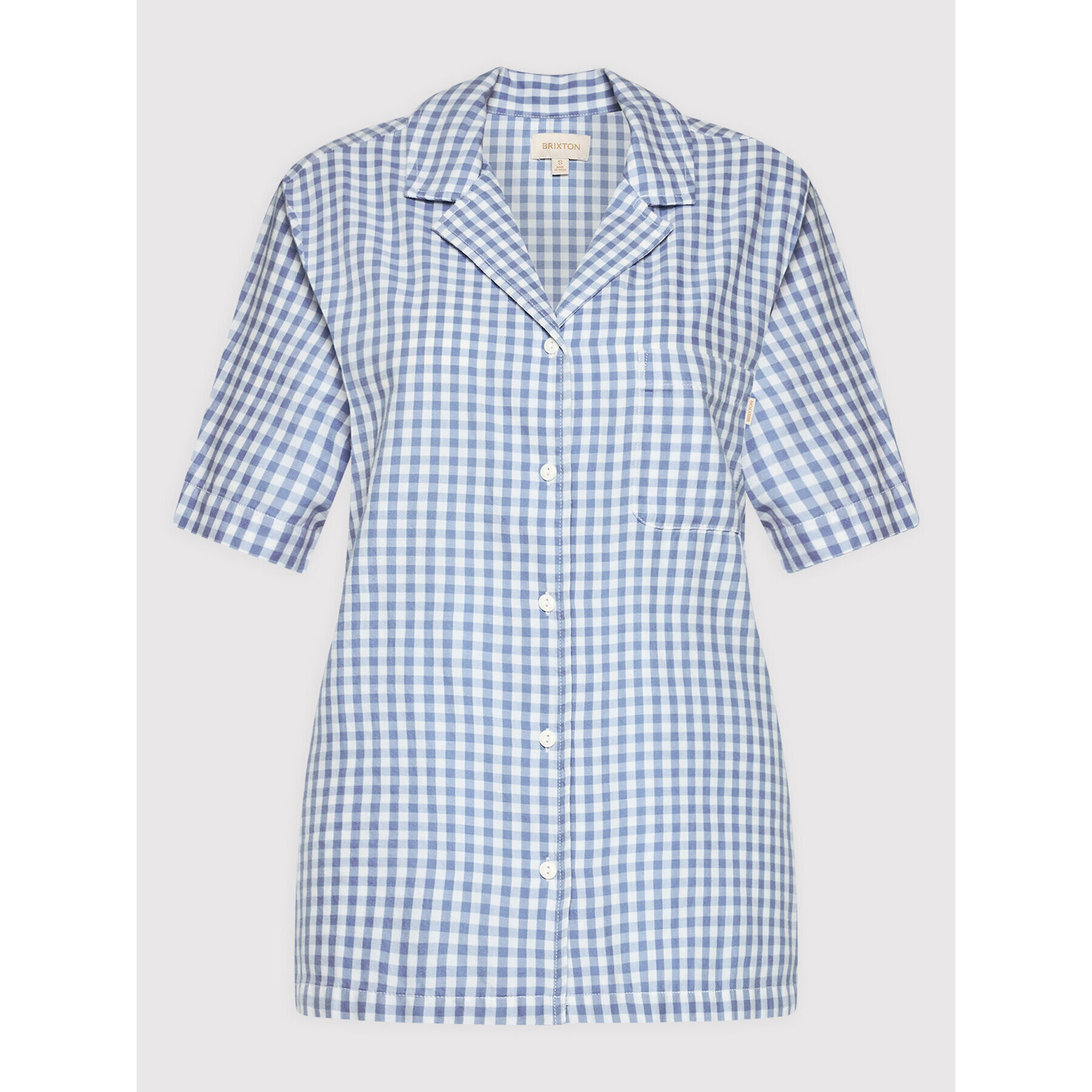 Brixton Риза Bunkier Gingham 01273 Син Relaxed Fit - Pepit.bg