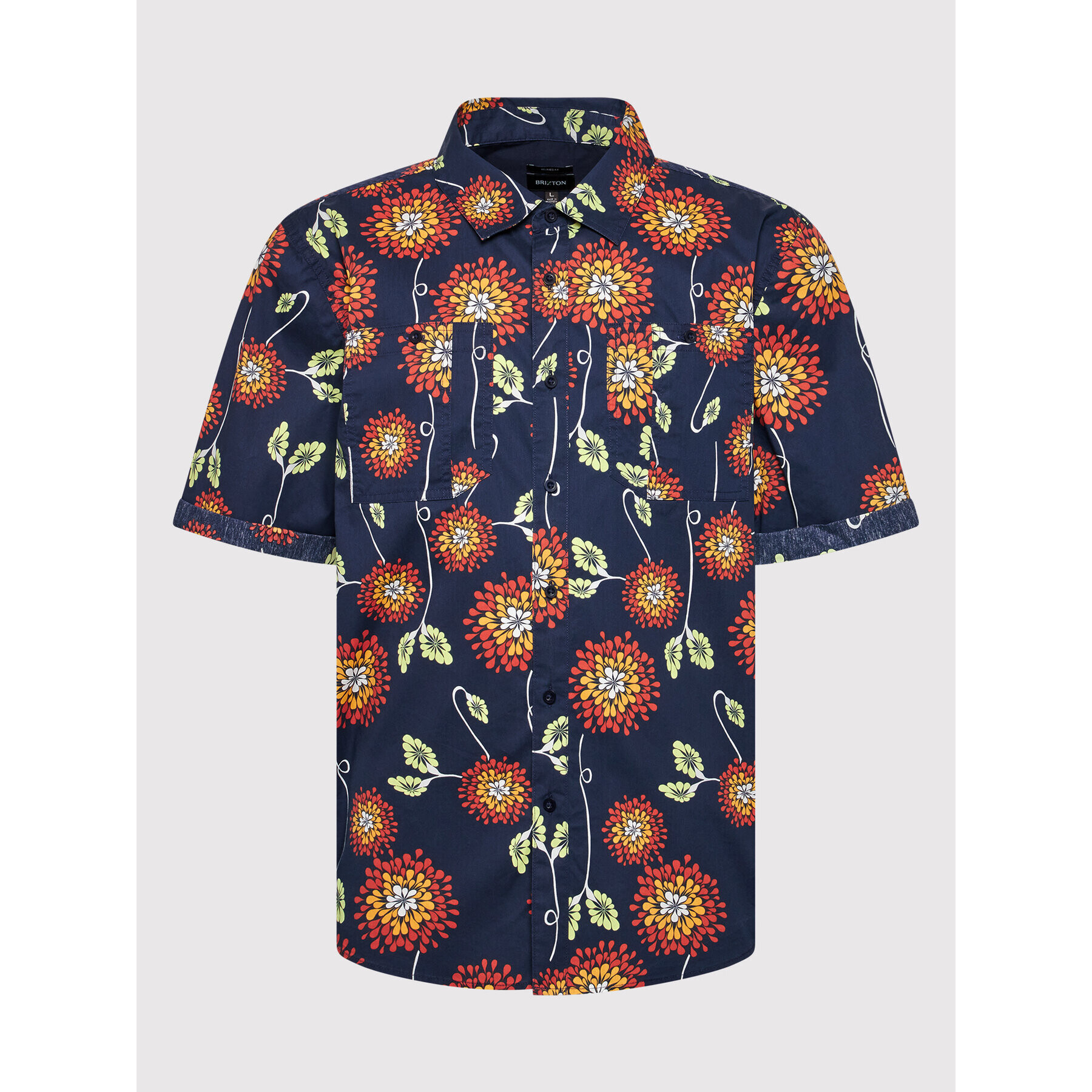 Brixton Риза Charter X 01267 Тъмносин Relaxed Fit - Pepit.bg