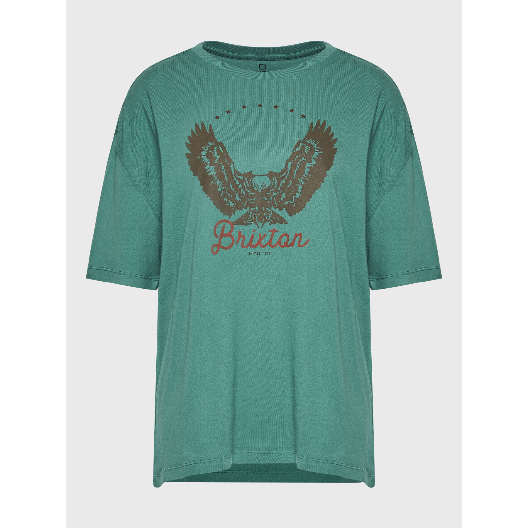 Brixton Тишърт Freebird 16794 Зелен Oversize - Pepit.bg
