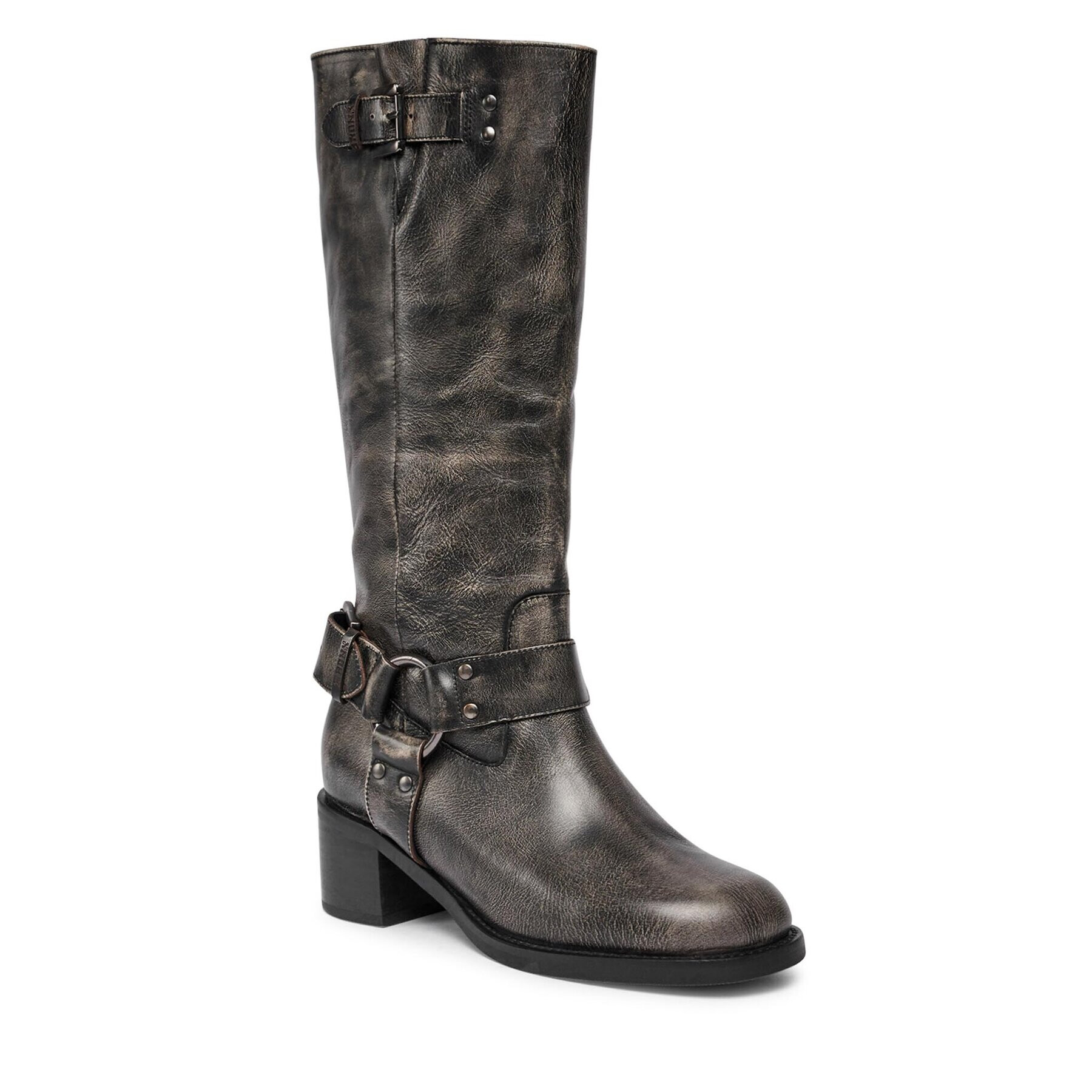 Bronx Ботуши High boots 14291-A Черен - Pepit.bg