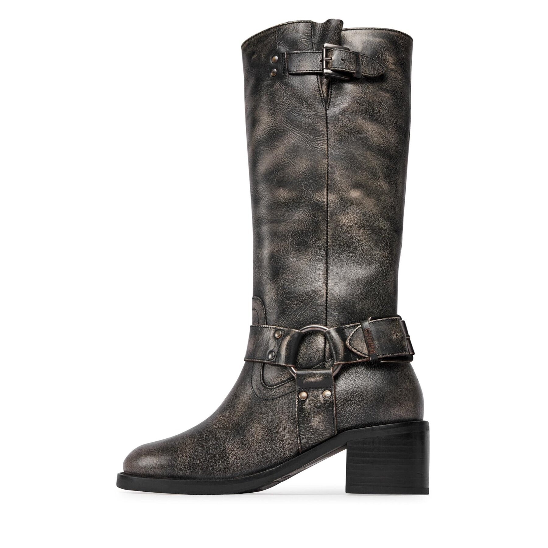 Bronx Ботуши High boots 14291-A Черен - Pepit.bg