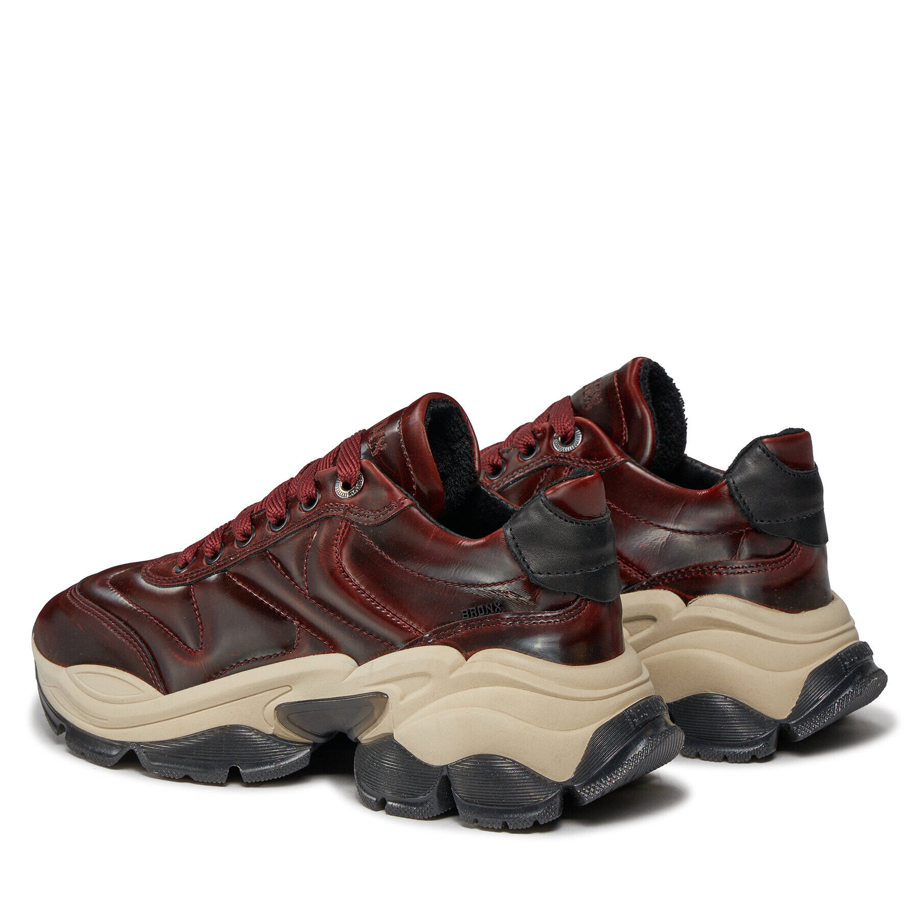 Bronx Обувки Platform sneakers 66462B-P Бордо - Pepit.bg