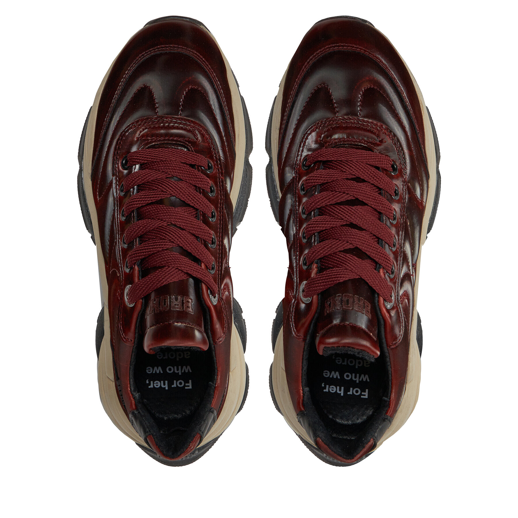 Bronx Обувки Platform sneakers 66462B-P Бордо - Pepit.bg