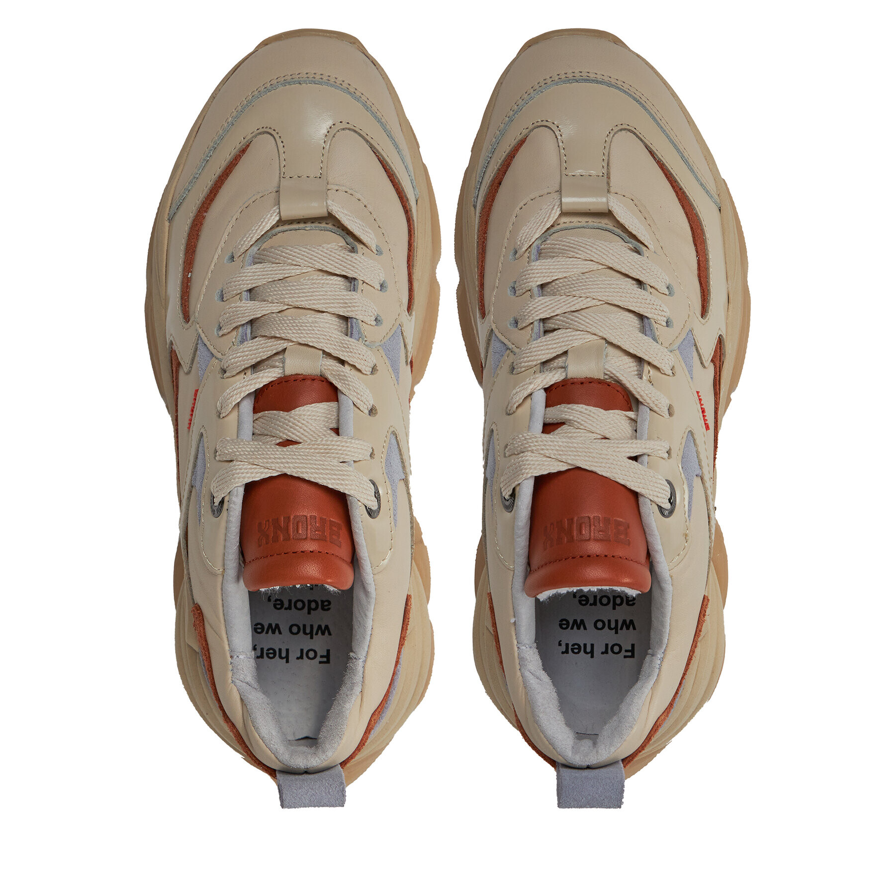 Bronx Сникърси Platform Sneakers 66461B-AO Екрю - Pepit.bg