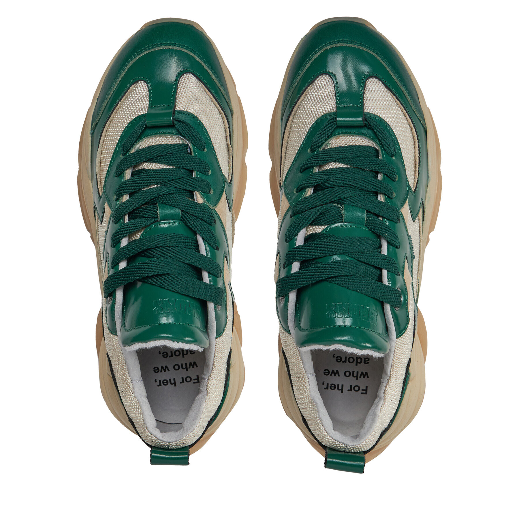 Bronx Сникърси Platform sneakers 66461B-OA Зелен - Pepit.bg