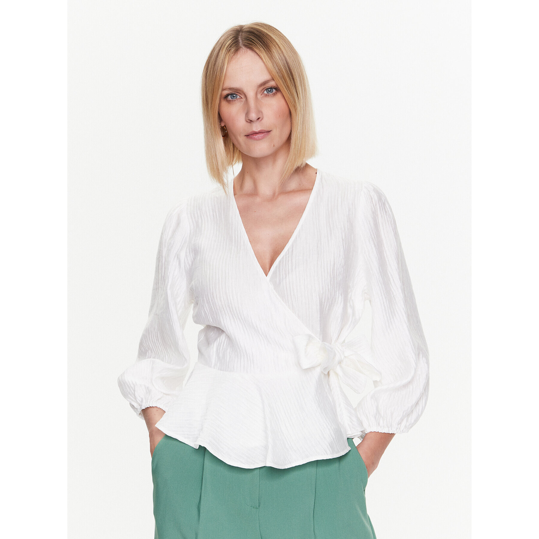 Bruuns Bazaar Блуза Caisa BBW3279 Бял Regular Fit - Pepit.bg