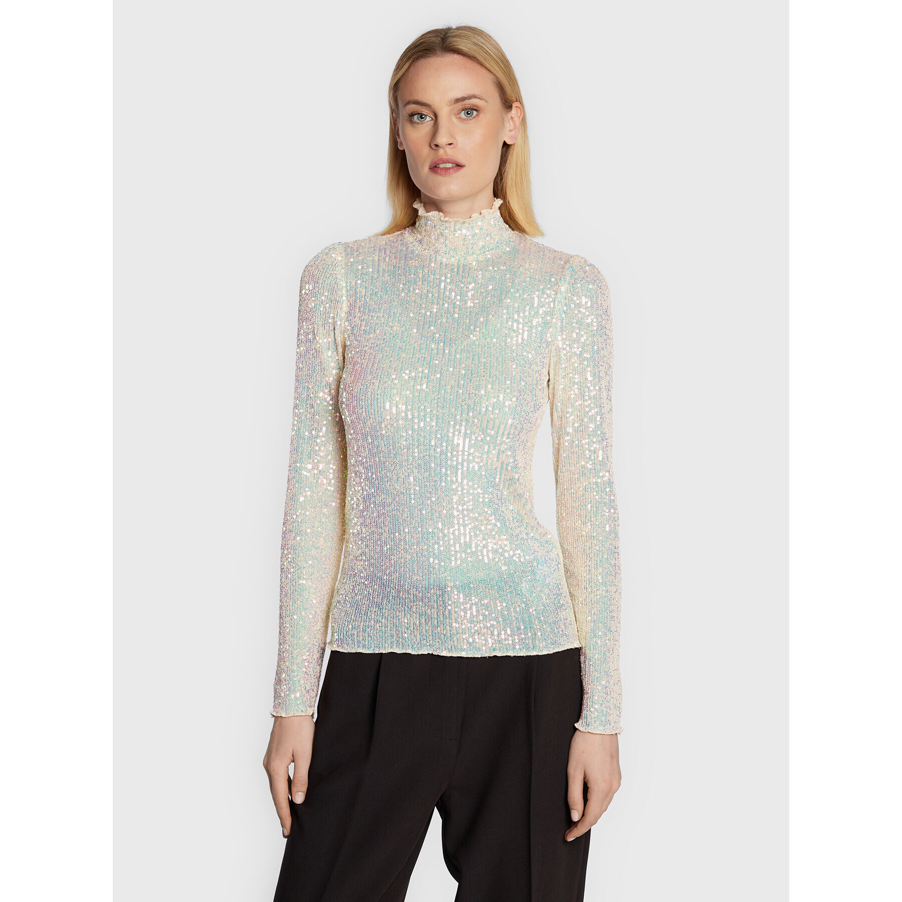 Bruuns Bazaar Блуза Candytuft Hanni BBW3079 Бежов Slim Fit - Pepit.bg