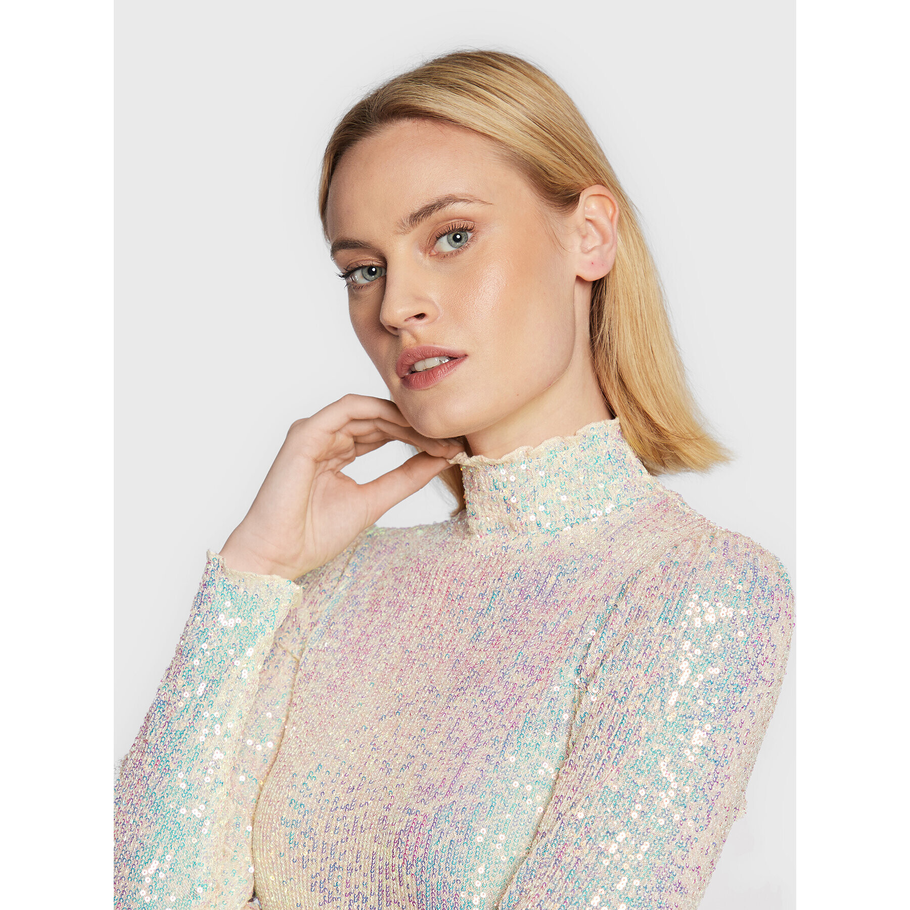 Bruuns Bazaar Блуза Candytuft Hanni BBW3079 Бежов Slim Fit - Pepit.bg